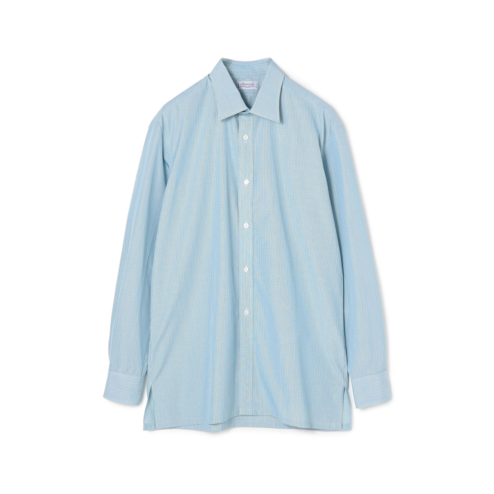 Charvet コットン チェック セミワイドカラーシャツ