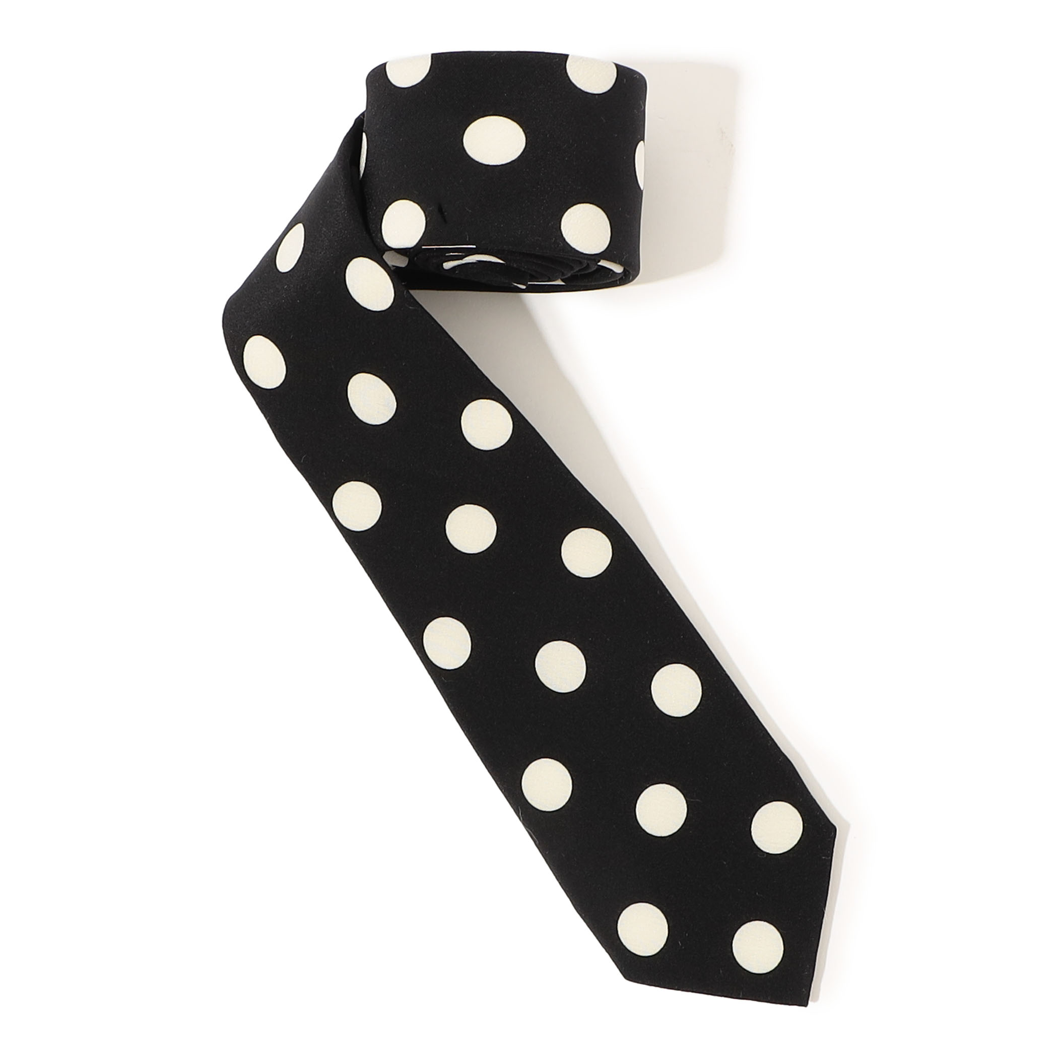 MAISON et VOYAGE シルクプリント 12mmドット ナロータイ