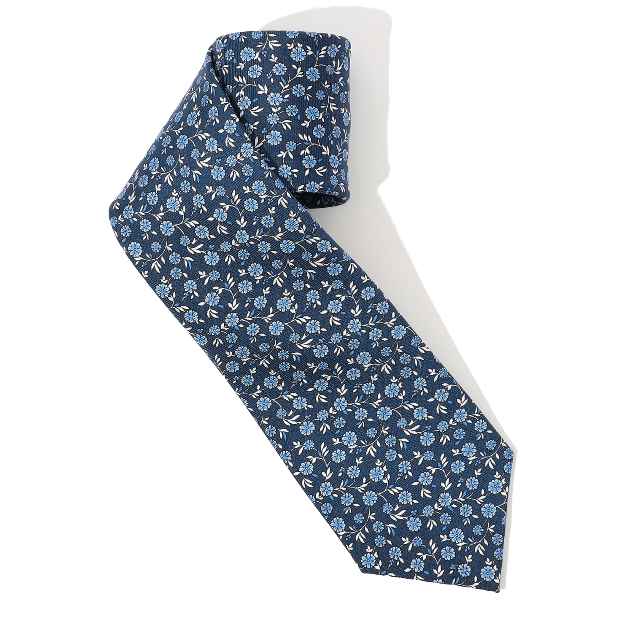 ERRICO FORMICOLA シルクプリント 花柄ネクタイ