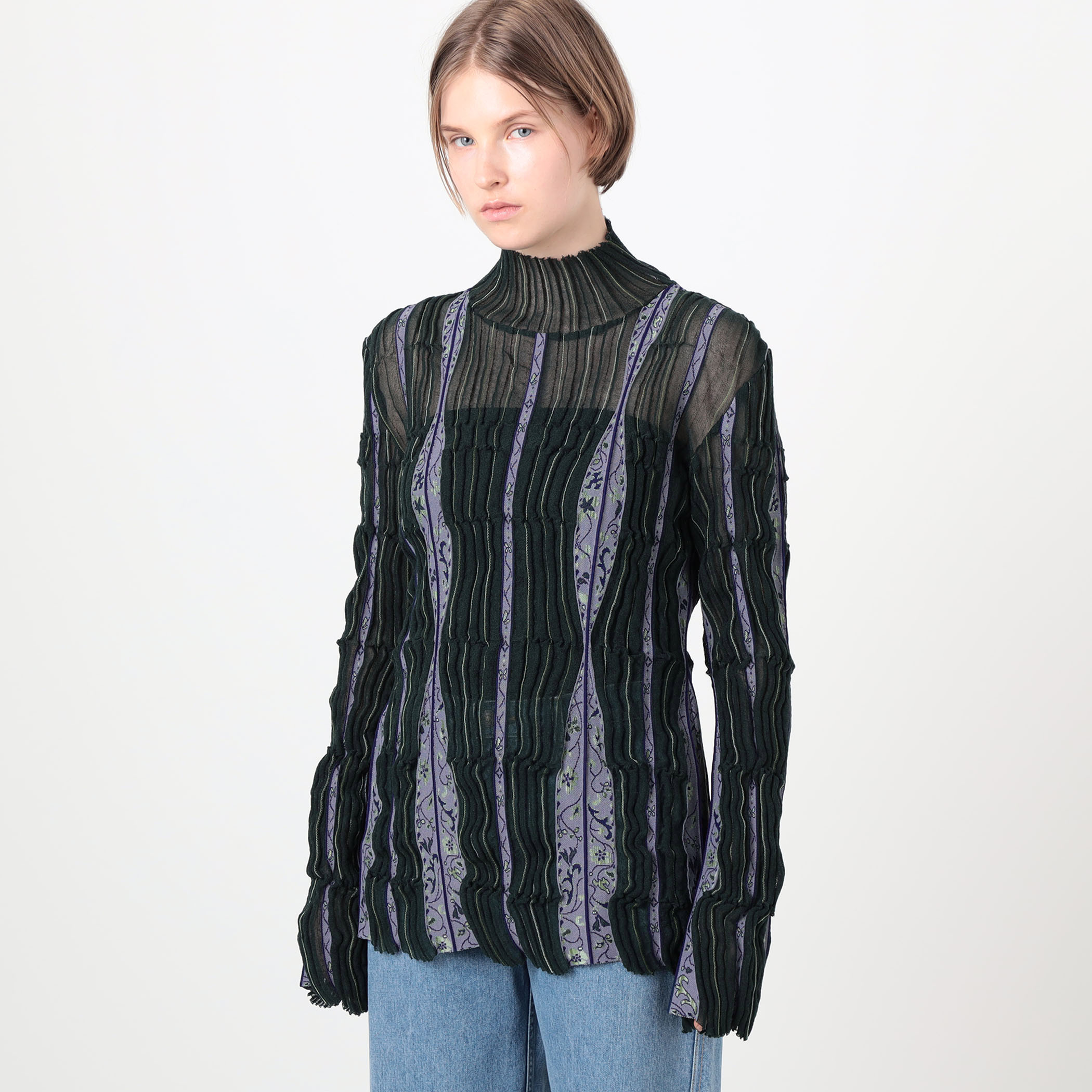 Mame Kurogouchi Fluid Jacquard Knit Top ジャカードニット