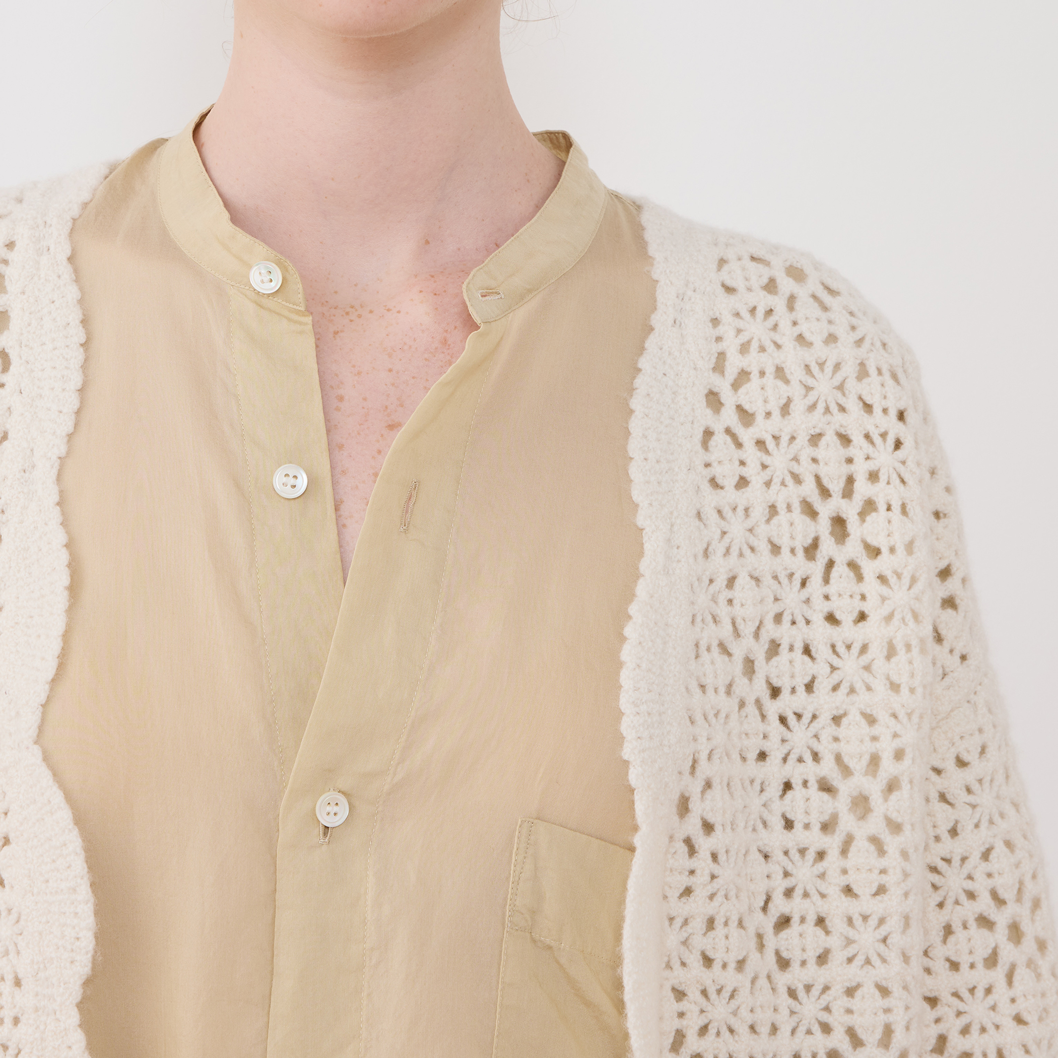 カシミヤレース フロントオープンカーディガン｜トゥモローランド 公式通販