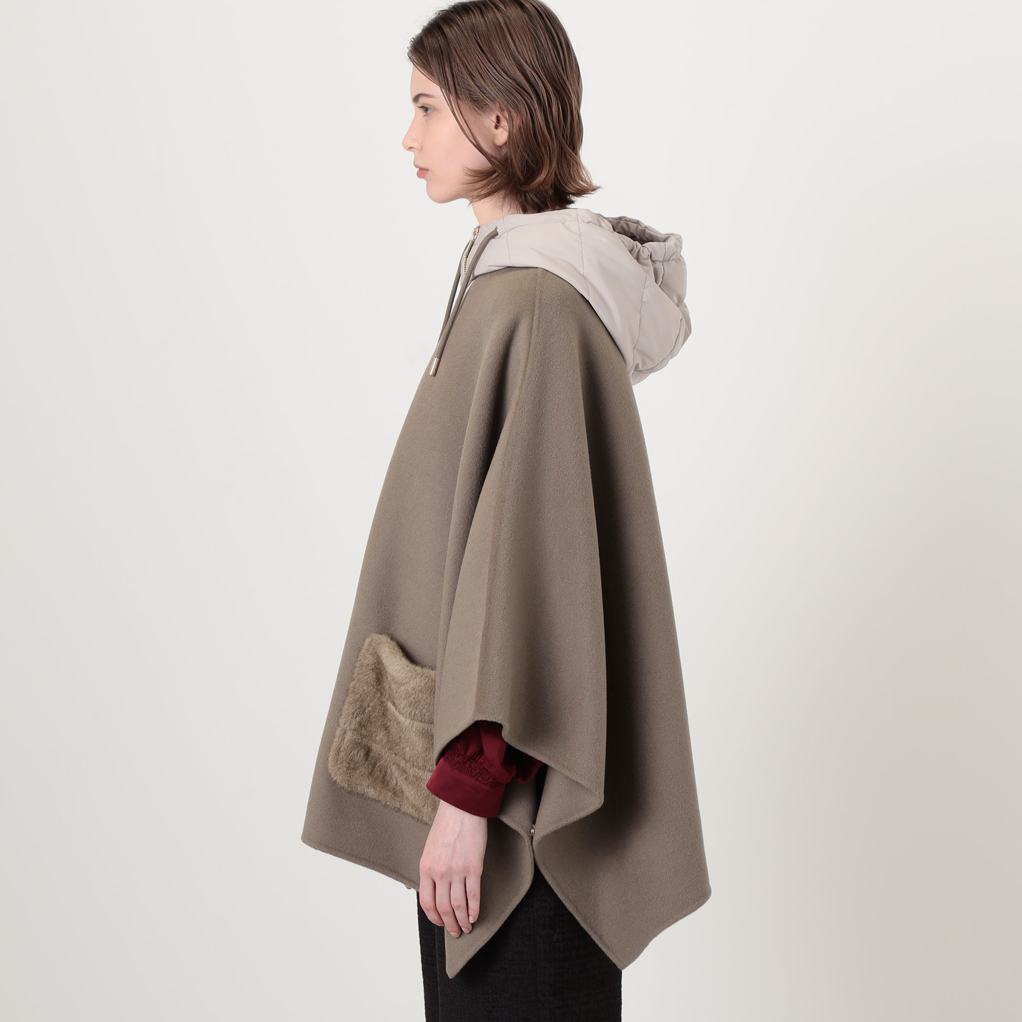一部展開店舗限定】my WHITE コンビネーションケーブル コート
