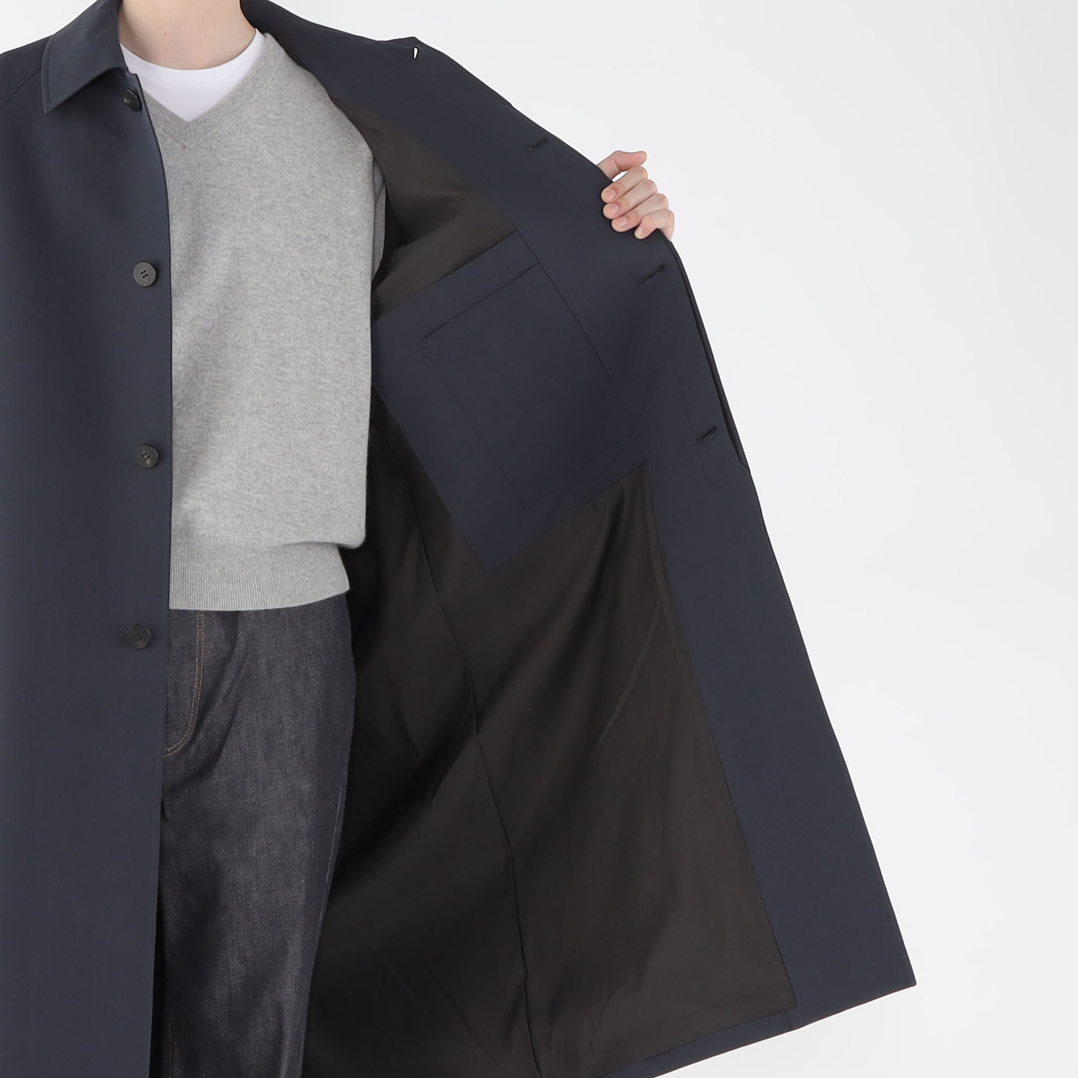 ウールコットンダブルクロス バルカラーコート｜トゥモローランド 公式通販