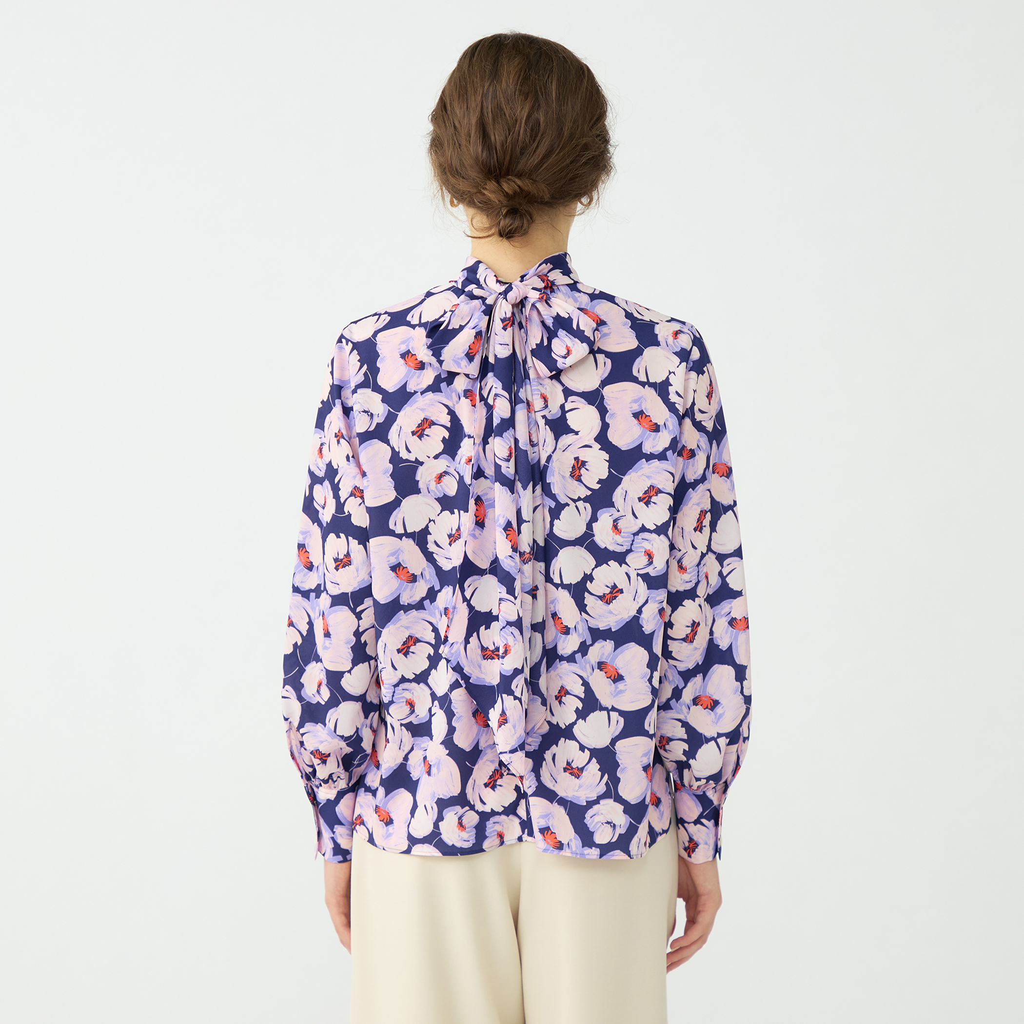 トゥモローランド　ストーンガーデンプリントボウタイブラウス ストーンガーデンプリント ボウタイブラウス | maison TOMORROWLAND