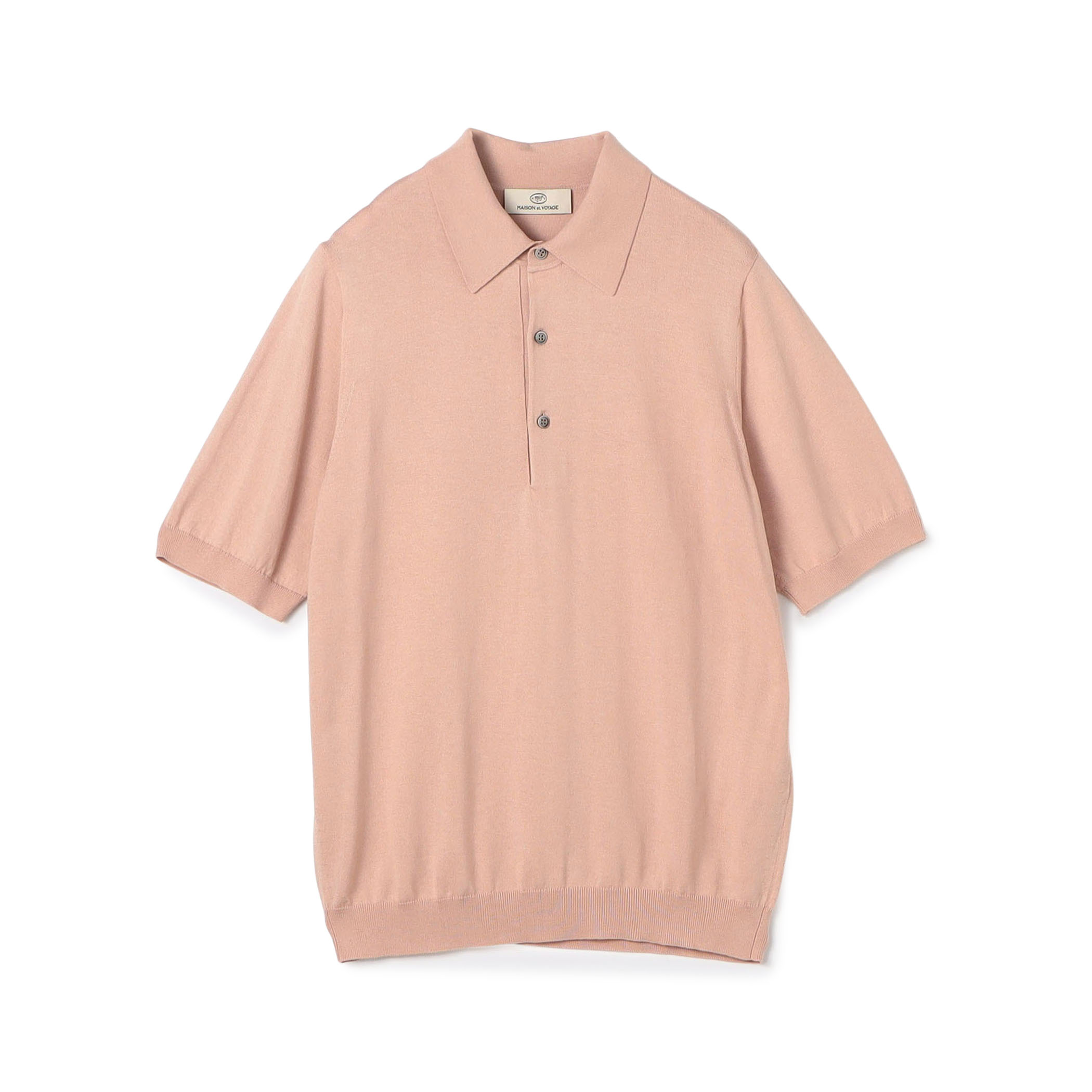 シルクコットン ニットポロシャツ SESIA