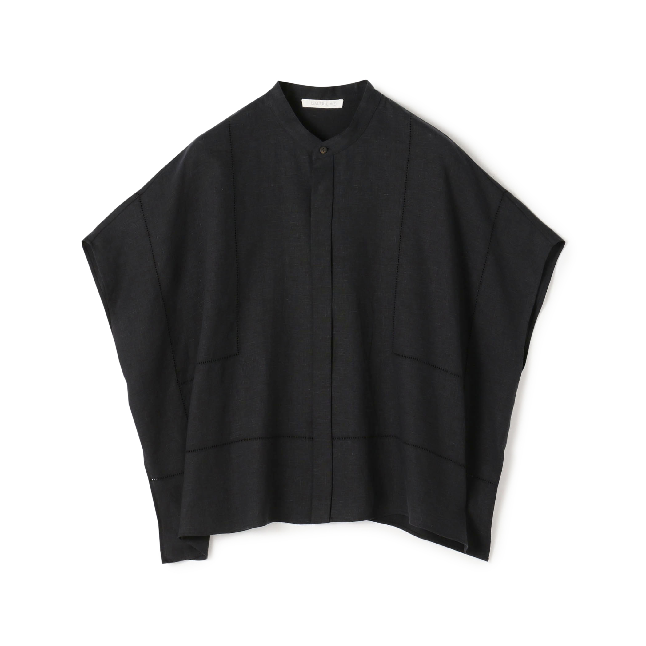 【WEB先行予約】フレンチリネン スタンドカラーシャツ