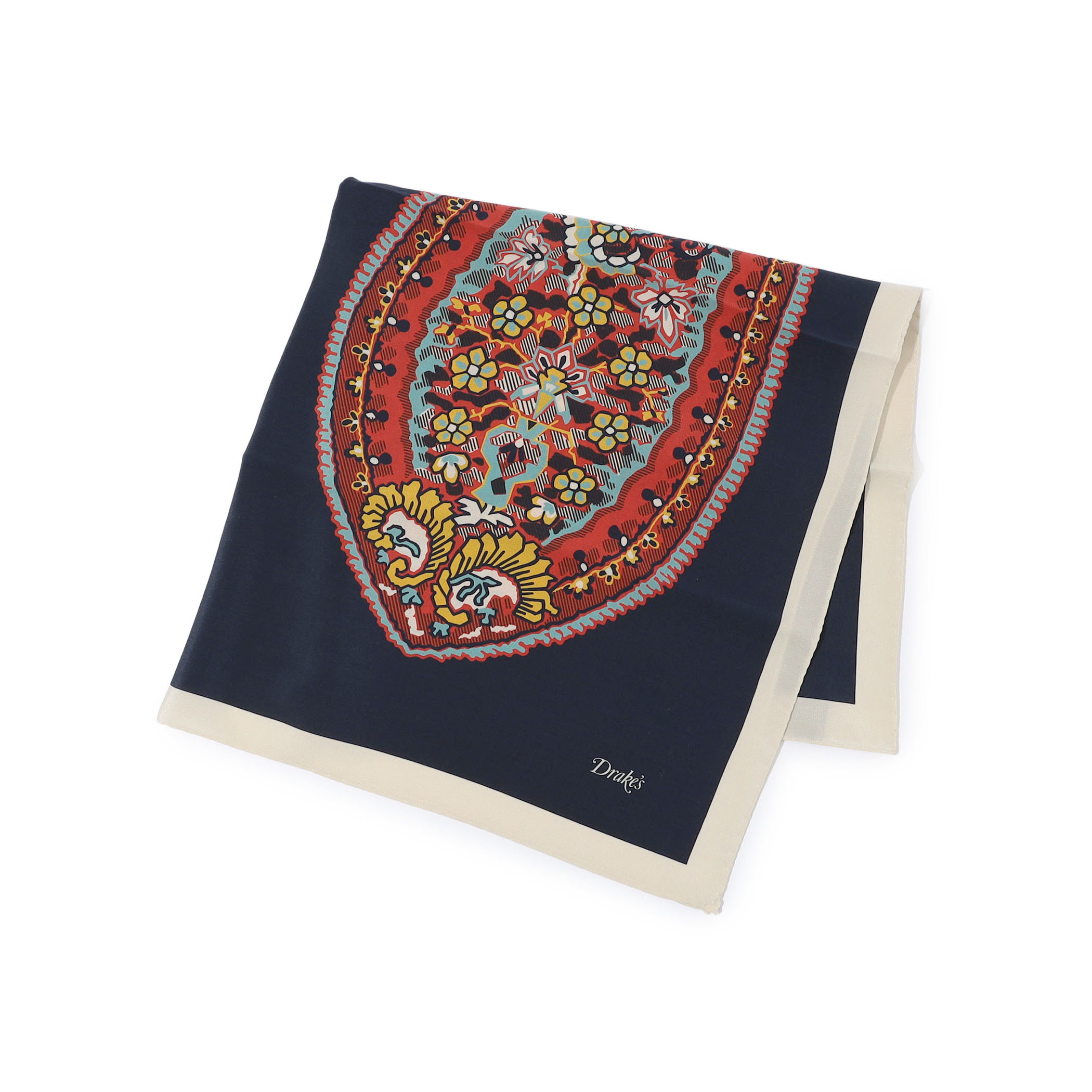 Drake's PAISLEY PRINT BANDANA シルクプリントスカーフ
