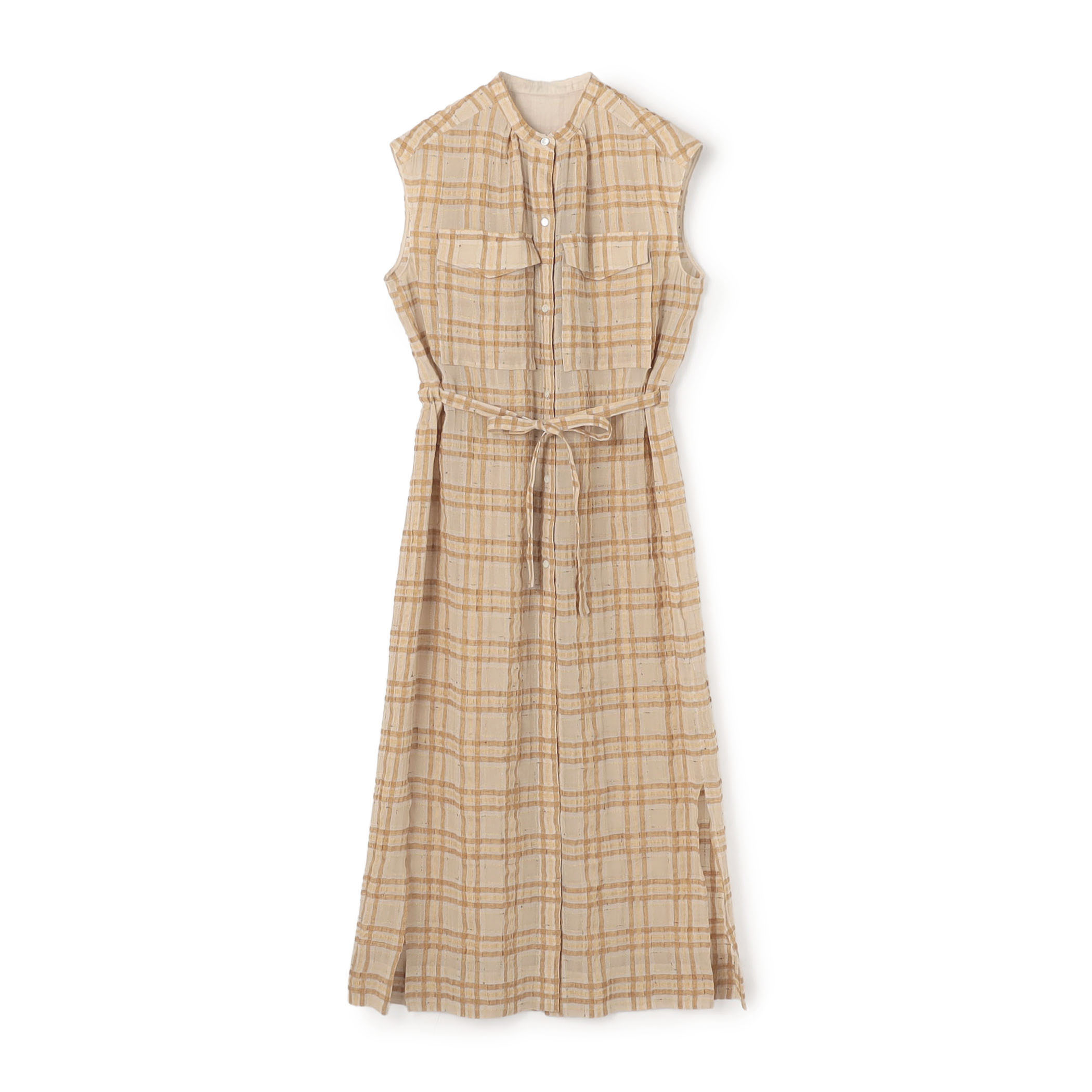 シアープラッド フレンチロングシャツブラウス