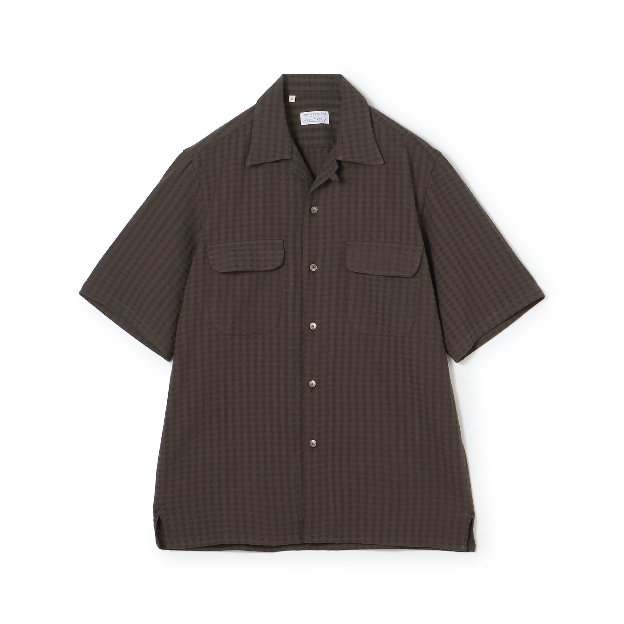 【別注】Salbatore Piccolo BRYAN コットンドビー オープンカラー ハーフスリーブシャツ