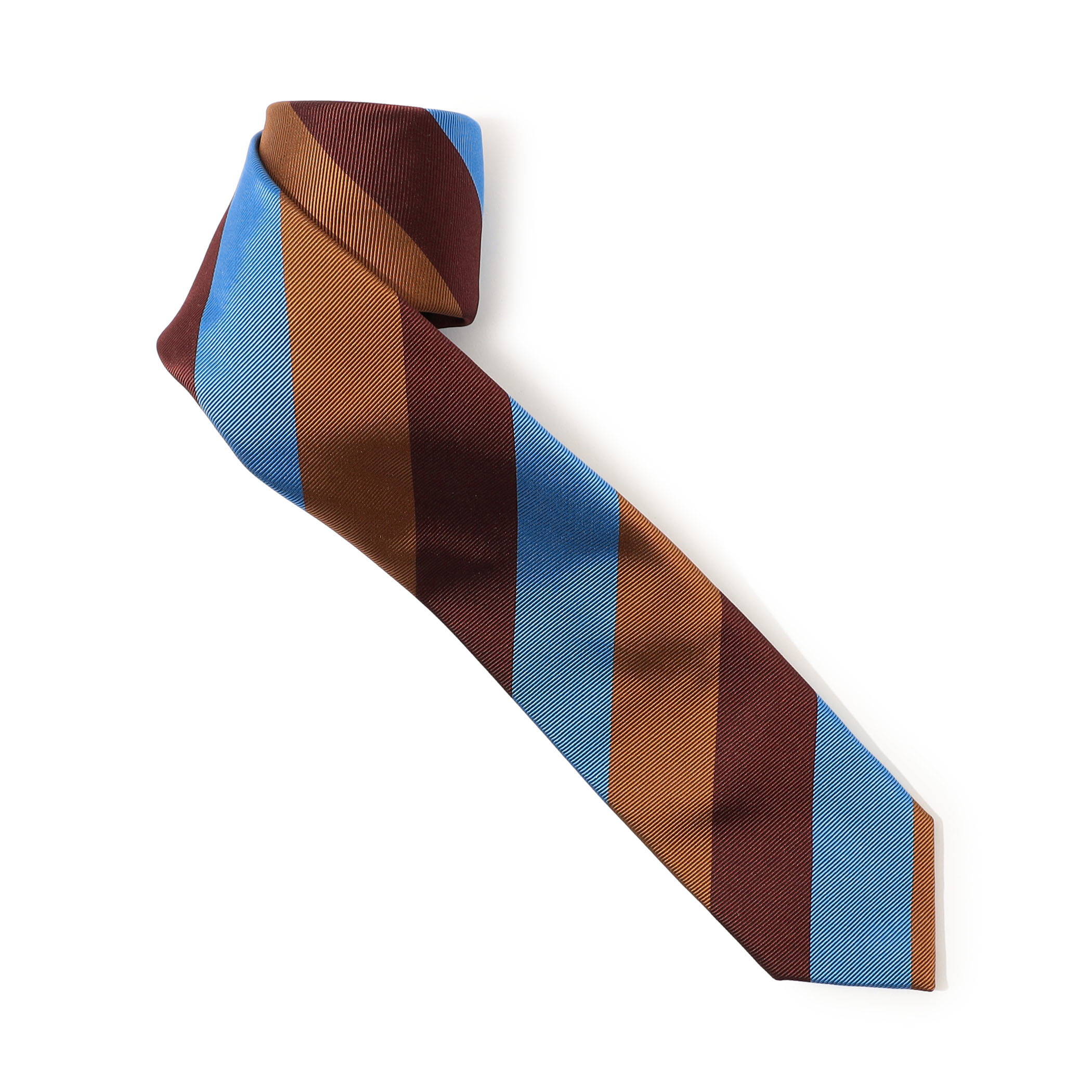 TOMORROWLAND シルク レジメンタルストライプナロータイ