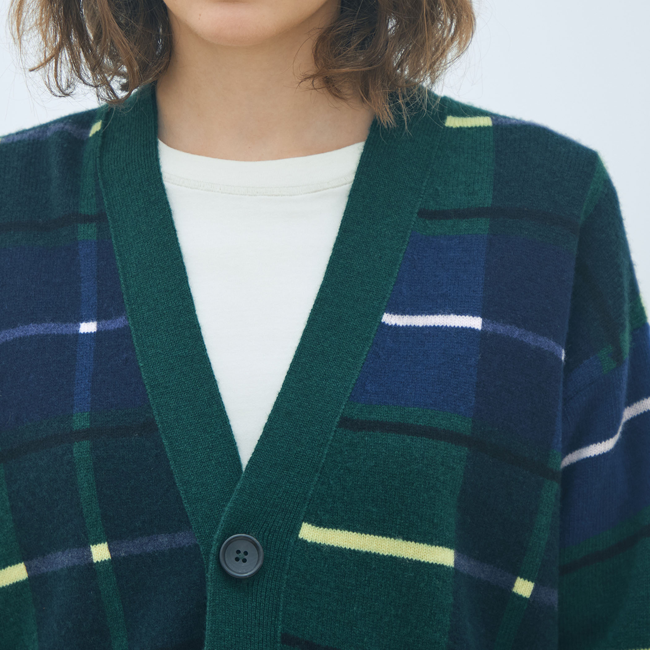 NZ LAMBS プリント Vネックカーディガン｜トゥモローランド 公式通販