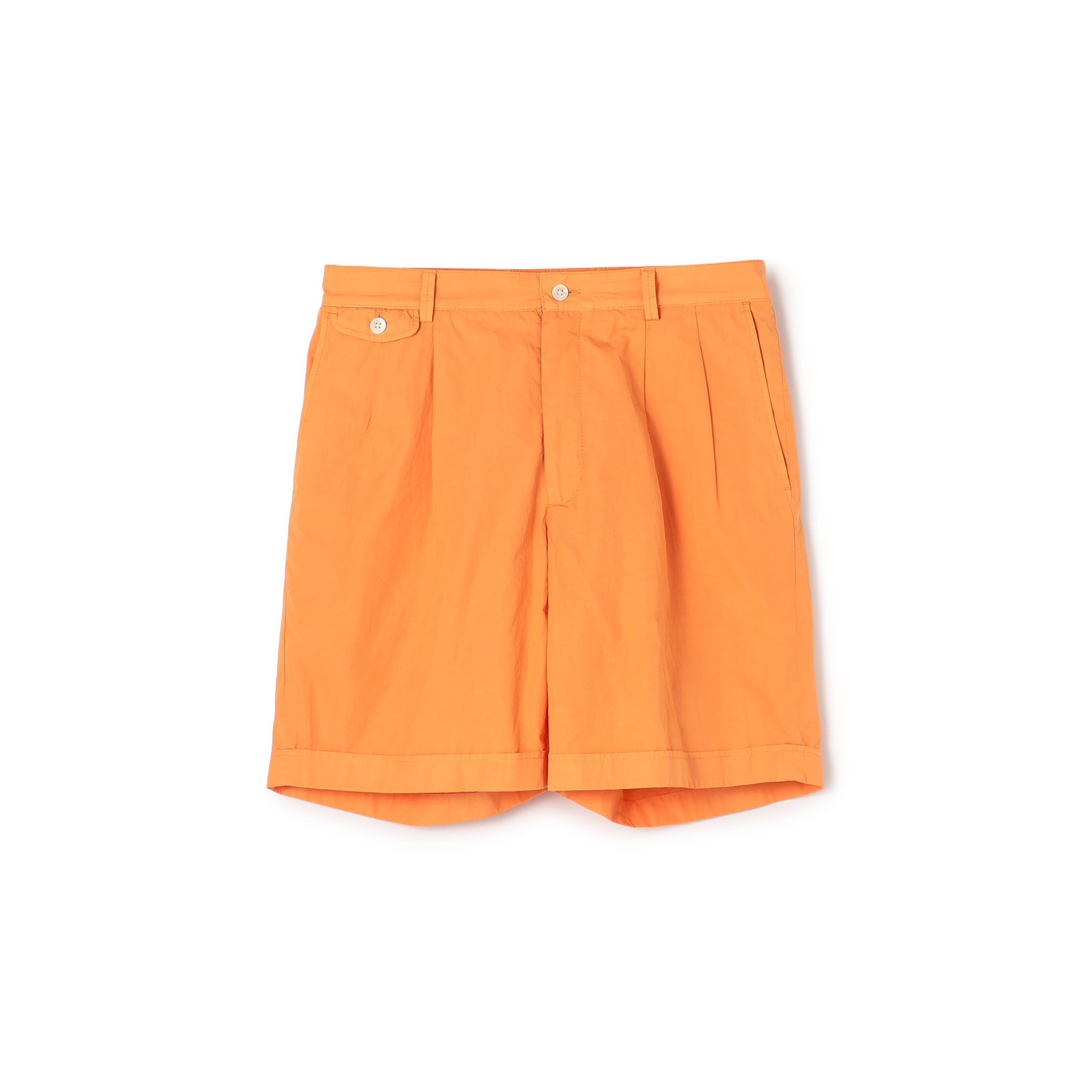 120/2コットンタイプライター 2プリーツショーツ