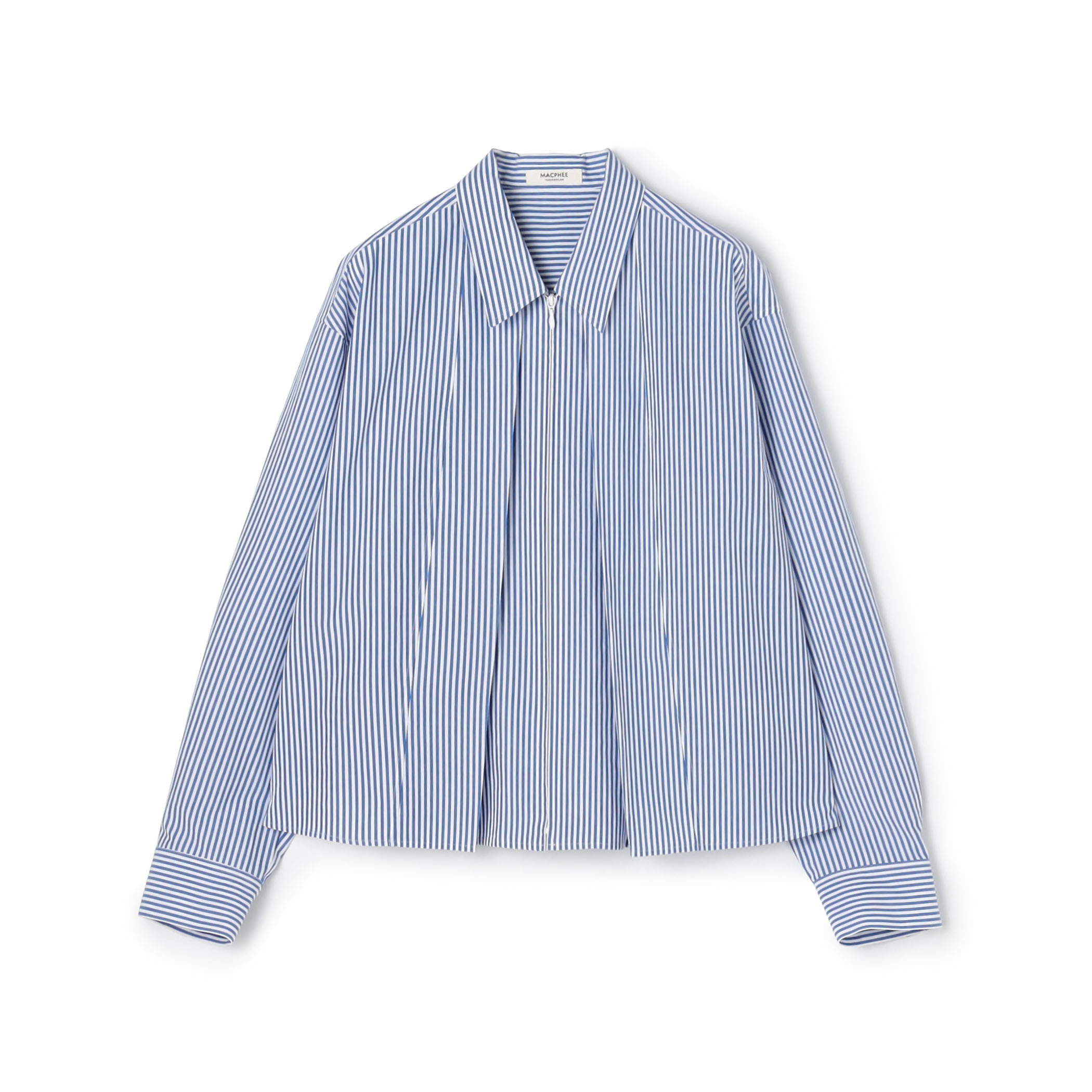 【WEB先行予約】コットンタイプライター ジップブラウス