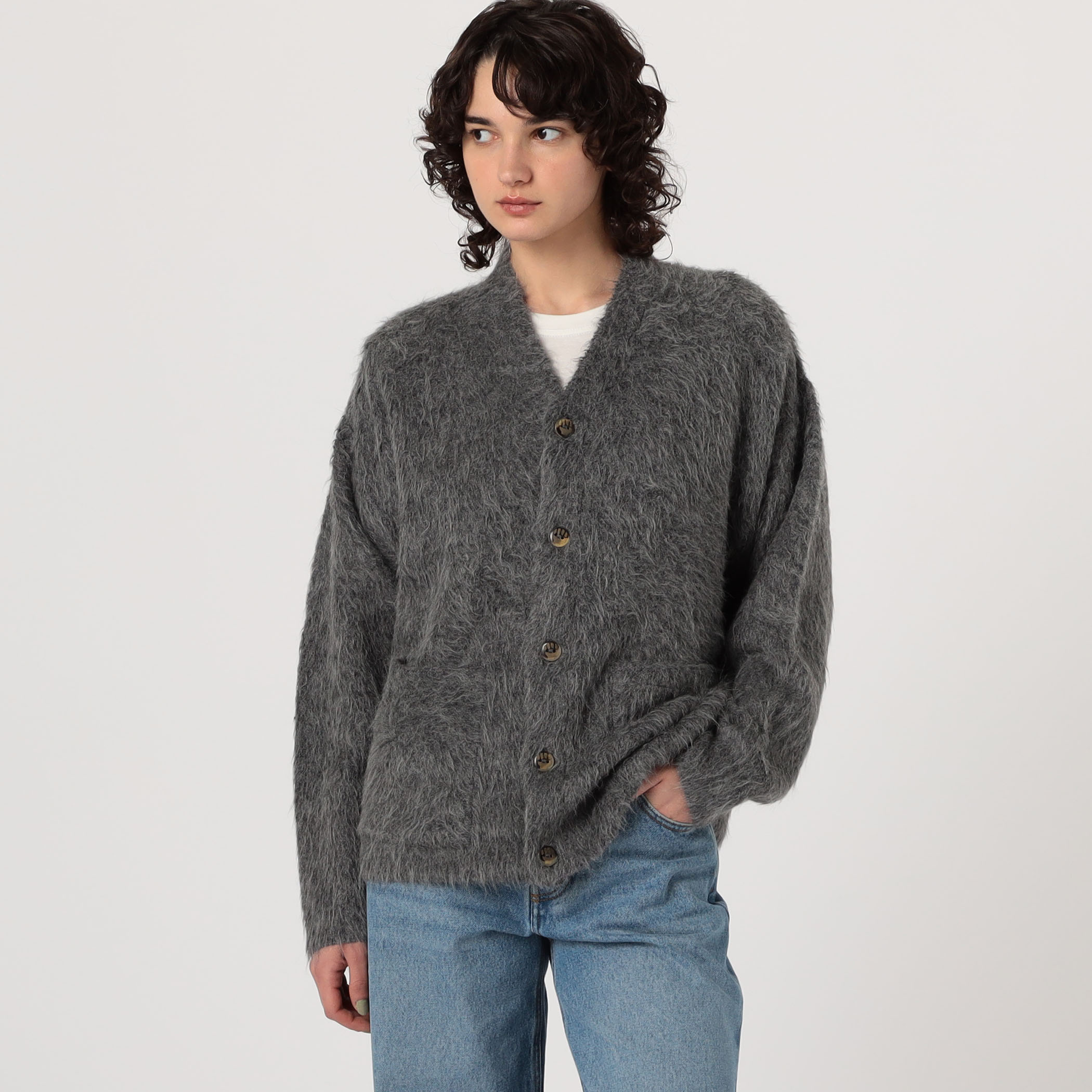 【美品 ザ イノウエブラザーズ】SURI アルパカ カーディガンi43 美品 ザ イノウエブラザーズ】SURI アルパカ カーディガンi43 THE