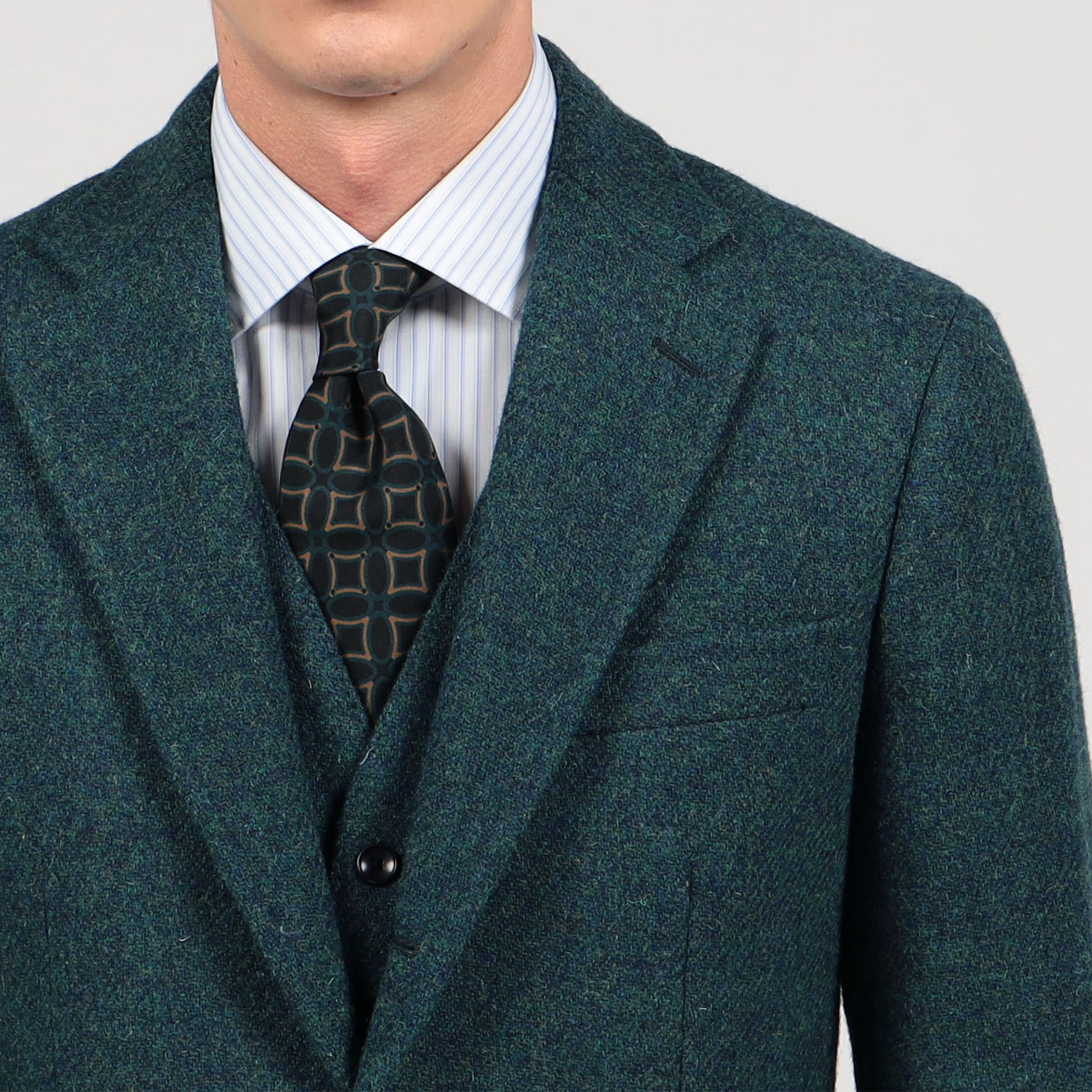 ウールツイード シングルブレステッド3Bジャケット Harris Tweed