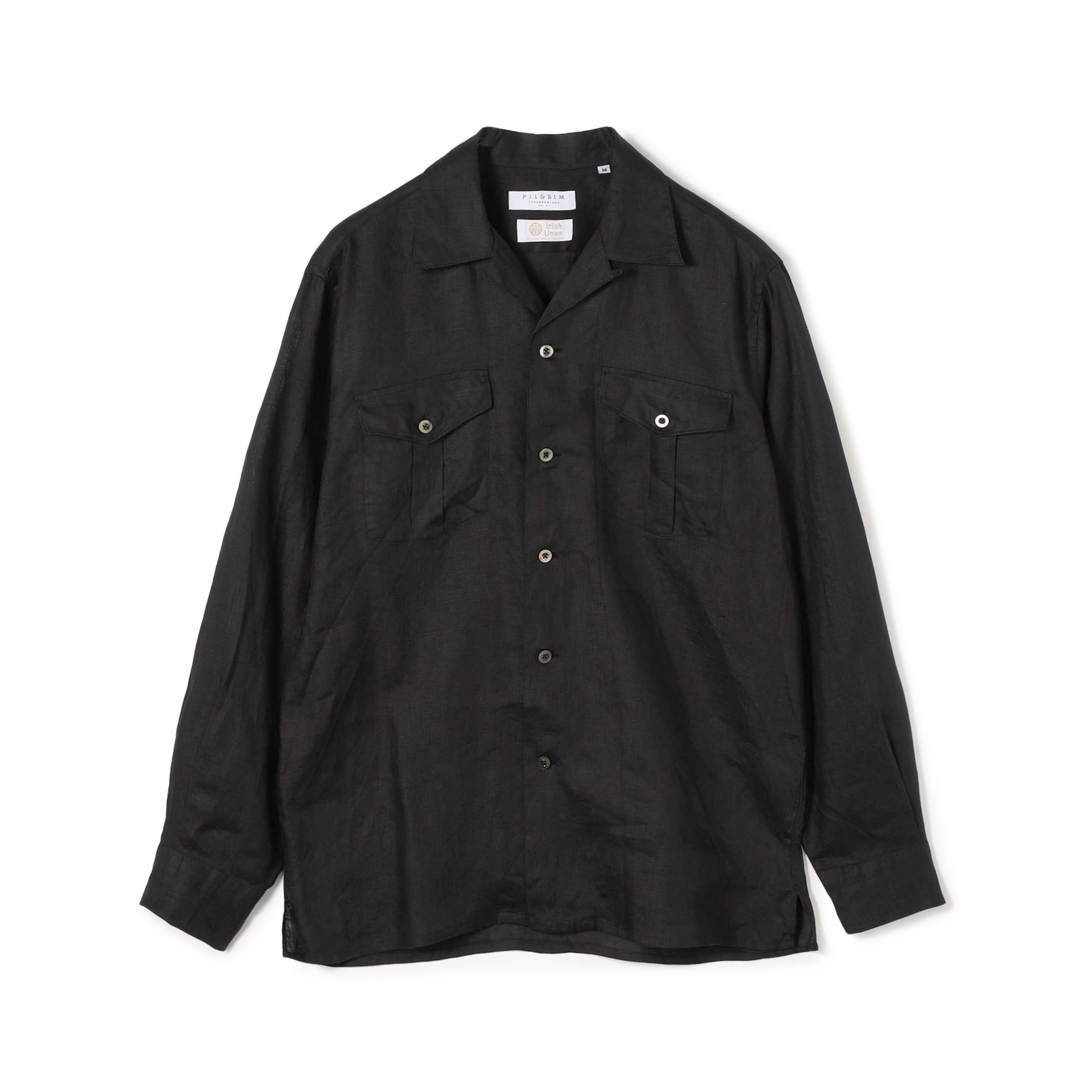 アイリッシュリネン ダブルポケット ロングスリーブシャツ
