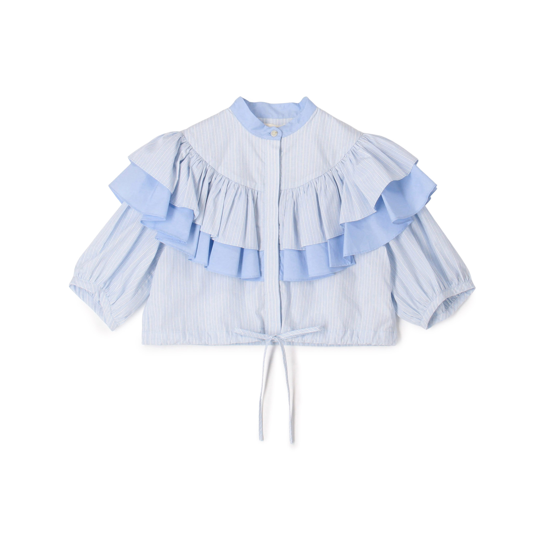 RENTRAYAGE フリルクロップドシャツ