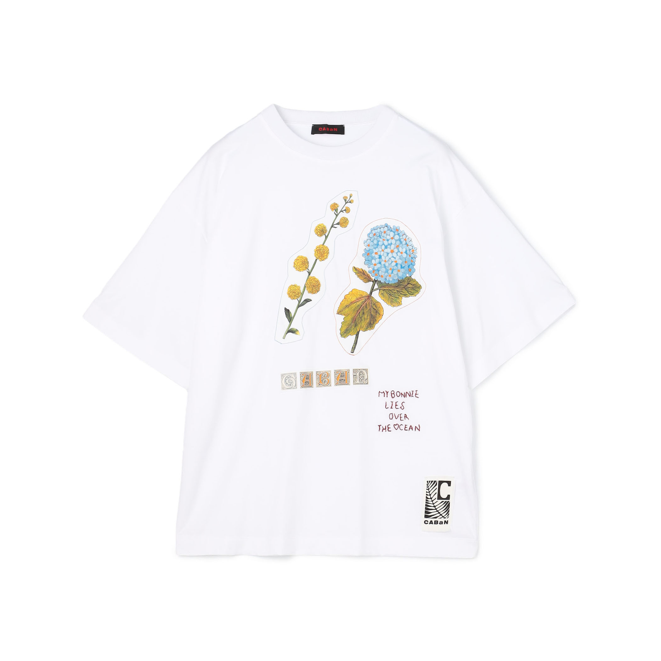 人気》CABaN スビンコットン パレルモプリントTシャツ-