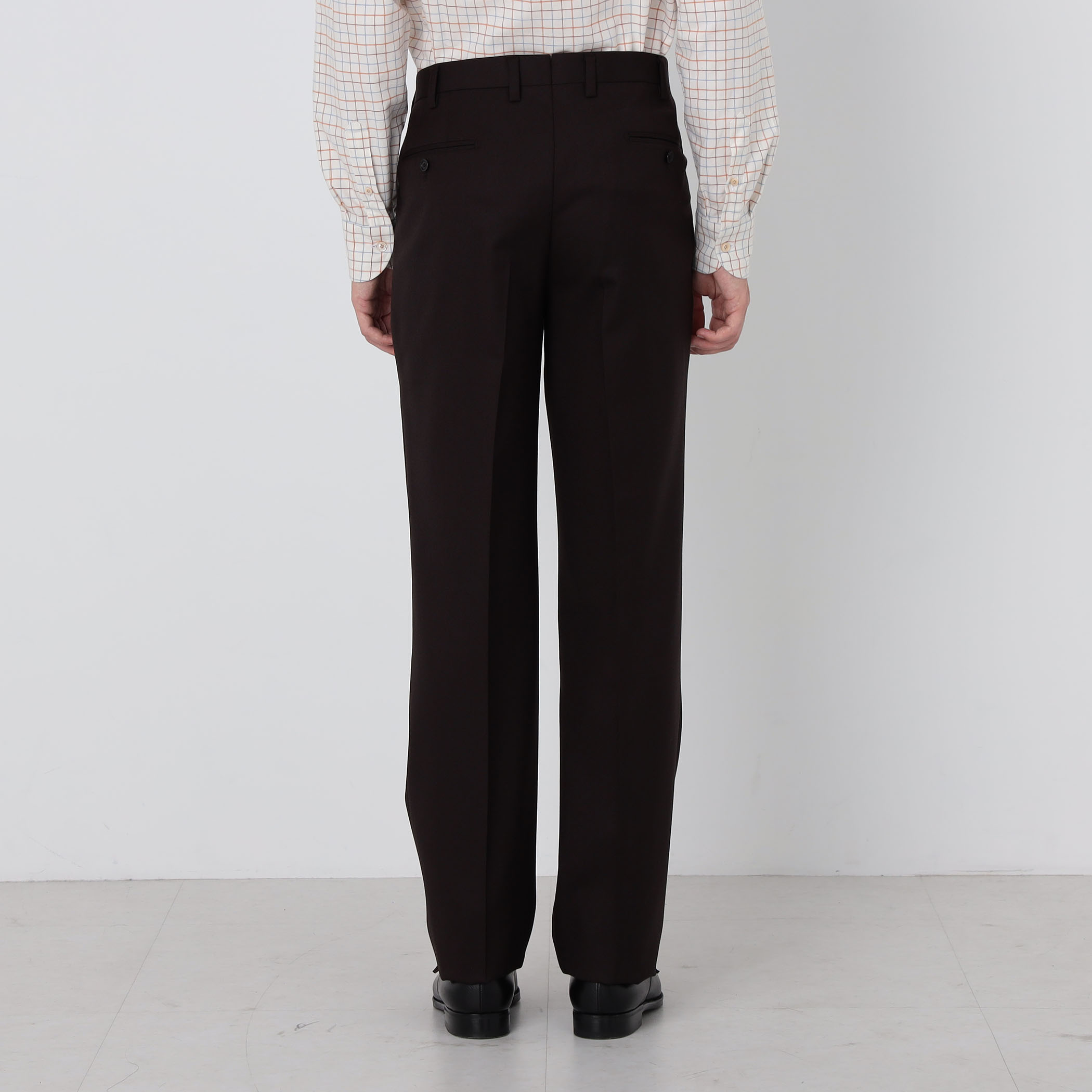 ウール 2プリーツスラックス BRITISH WINTER TEX DORMEUIL