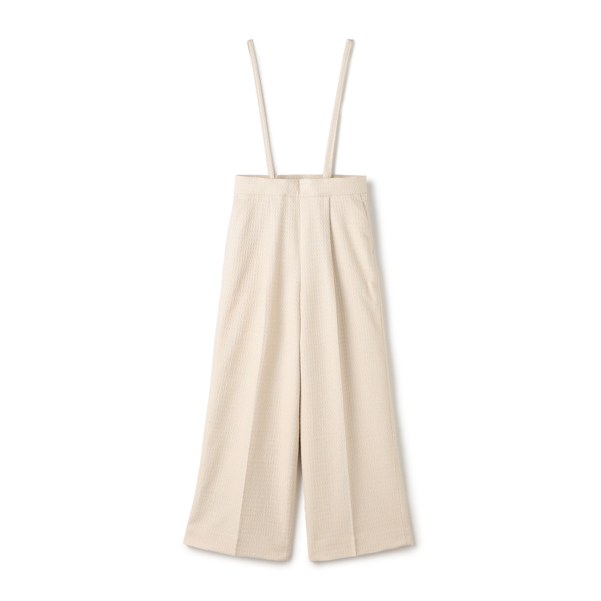 【一部WEB先行予約】ライトファンシーツイード サスペンダーワイドパンツ