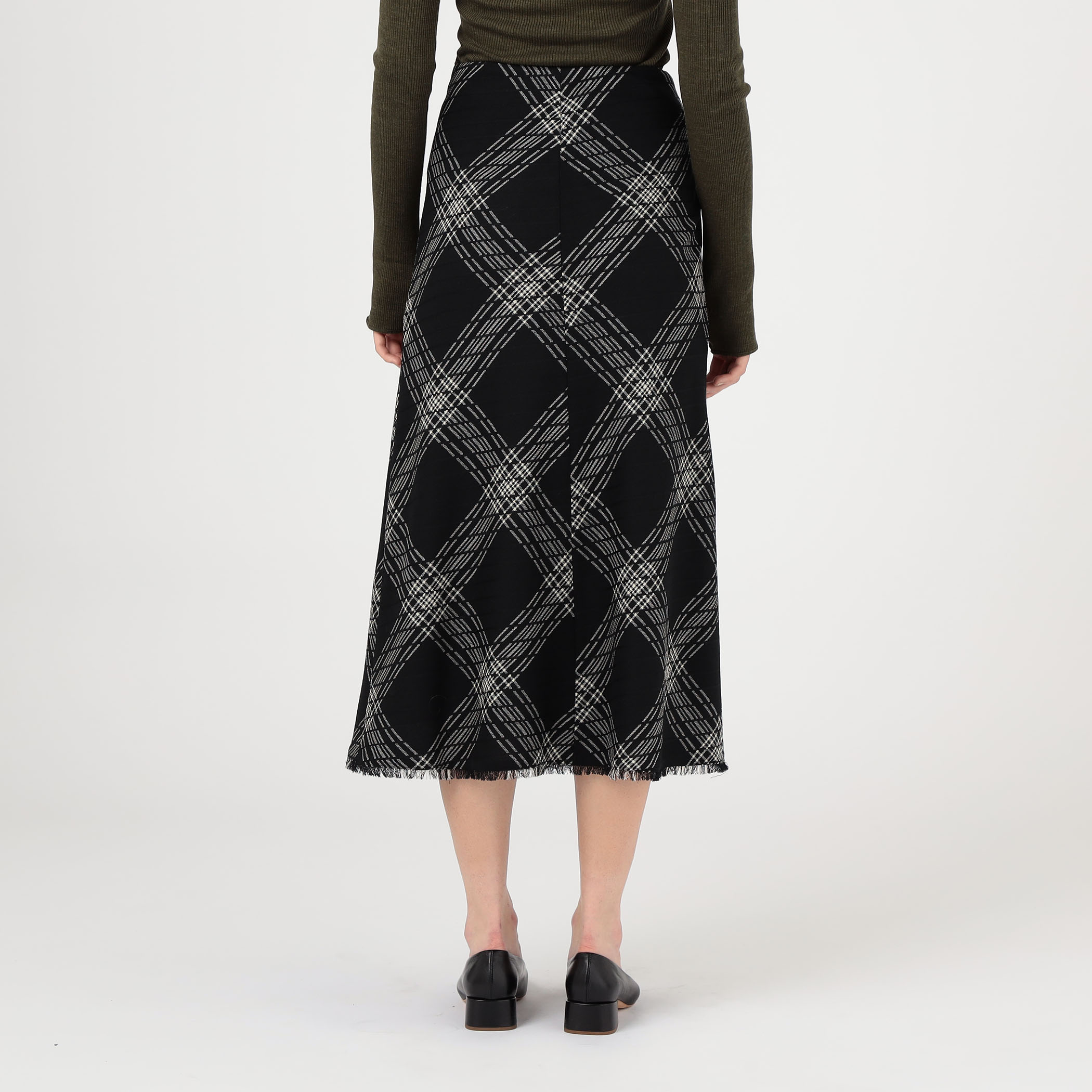 ハイツイストウールチェック ラップスカート｜トゥモローランド 公式通販