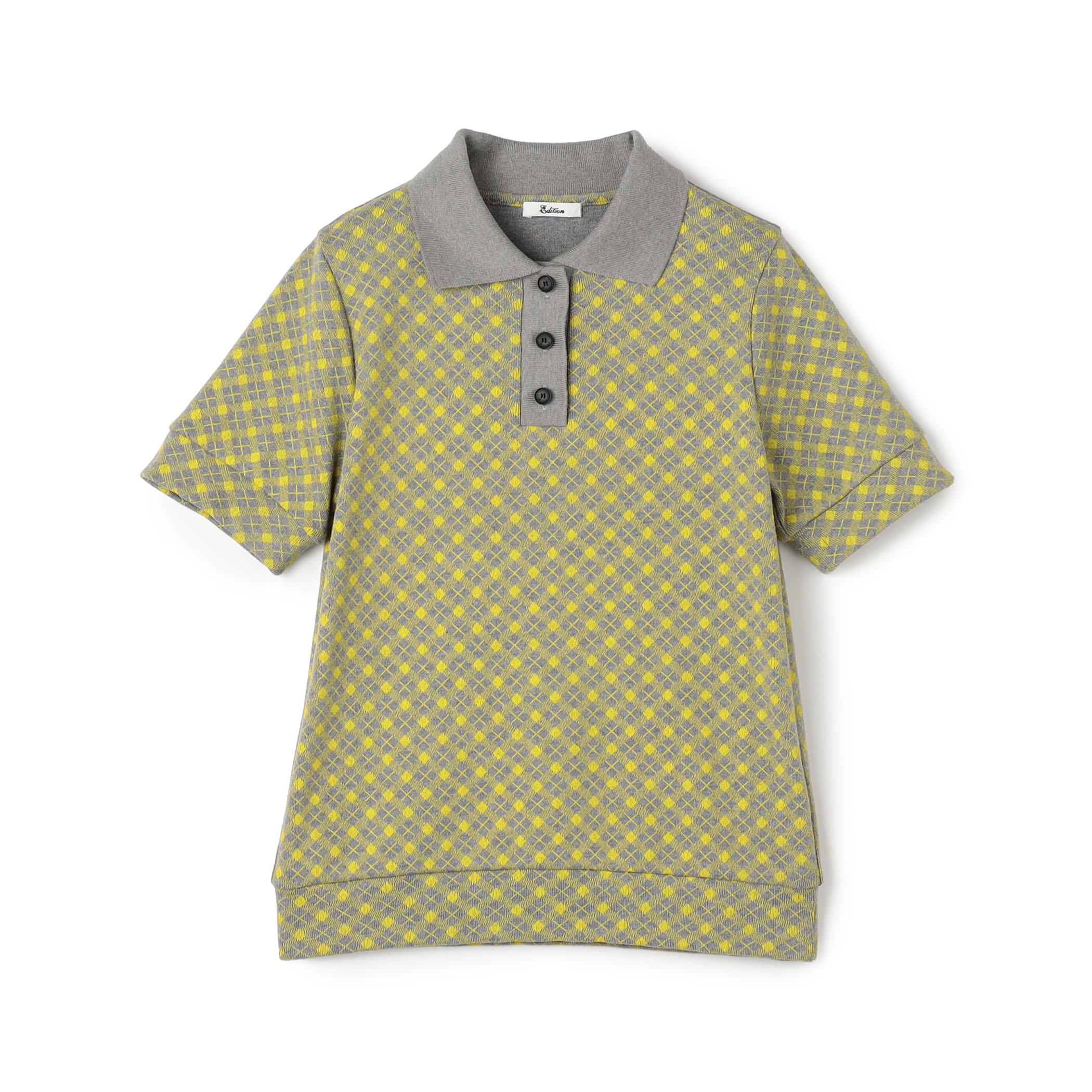 コットンモダール フライス プリントポロ