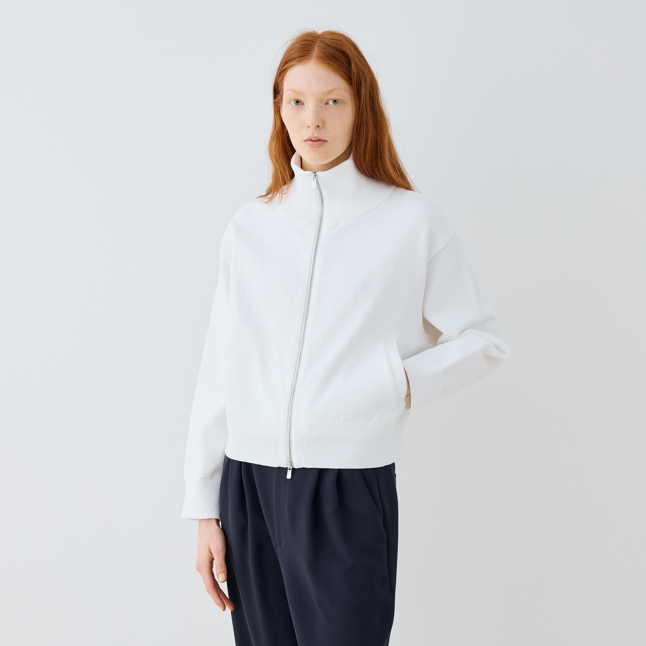 □ウェーブコットン ジップアップブルゾン｜トゥモローランド 公式通販