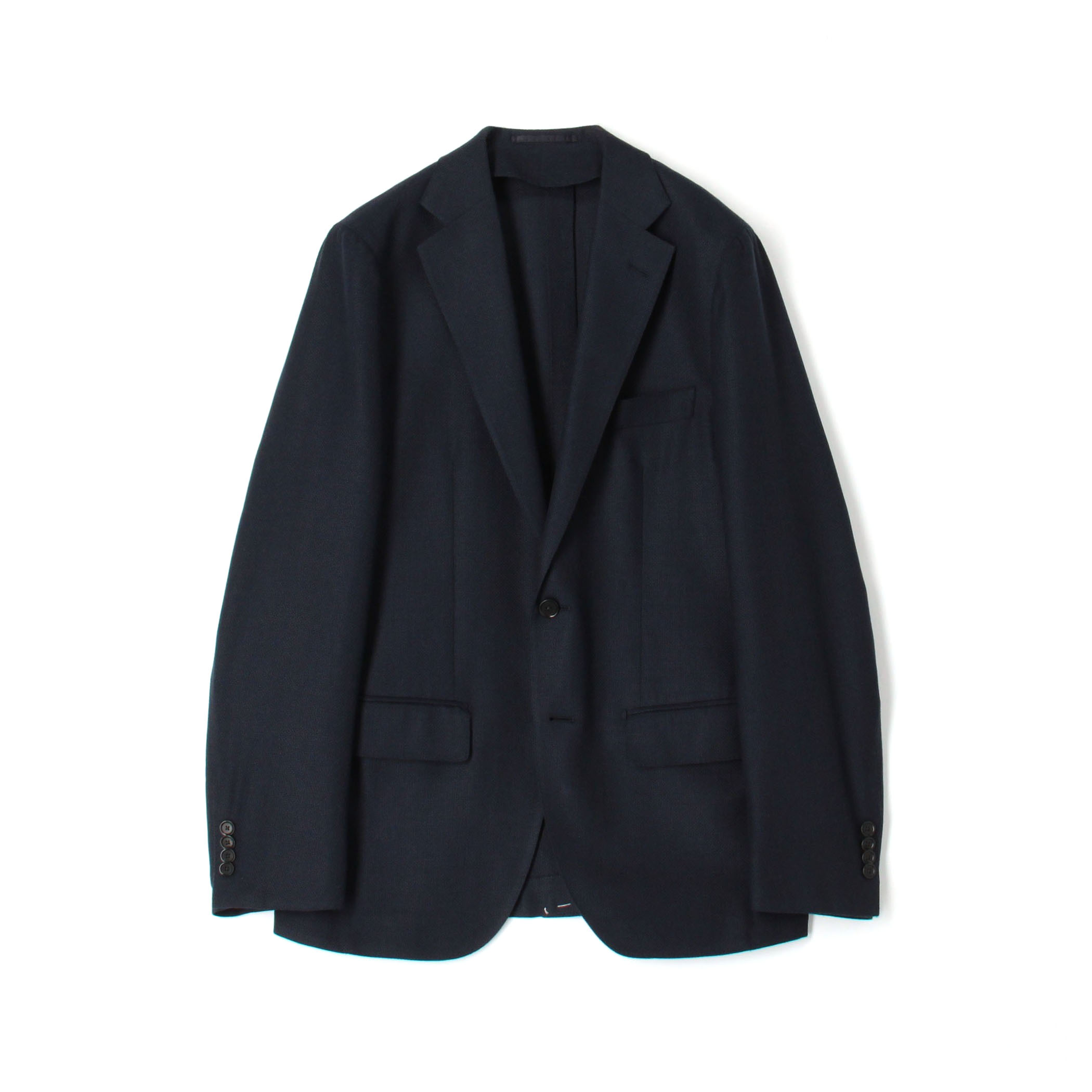 コットンウール ホップサック シングルブレステッド2Bジャケット Di PRAY