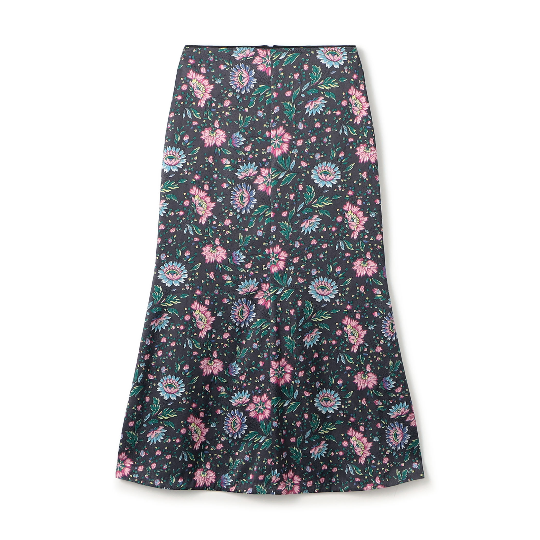 ポリエステルサテンプリント ソフトマーメイドスカート