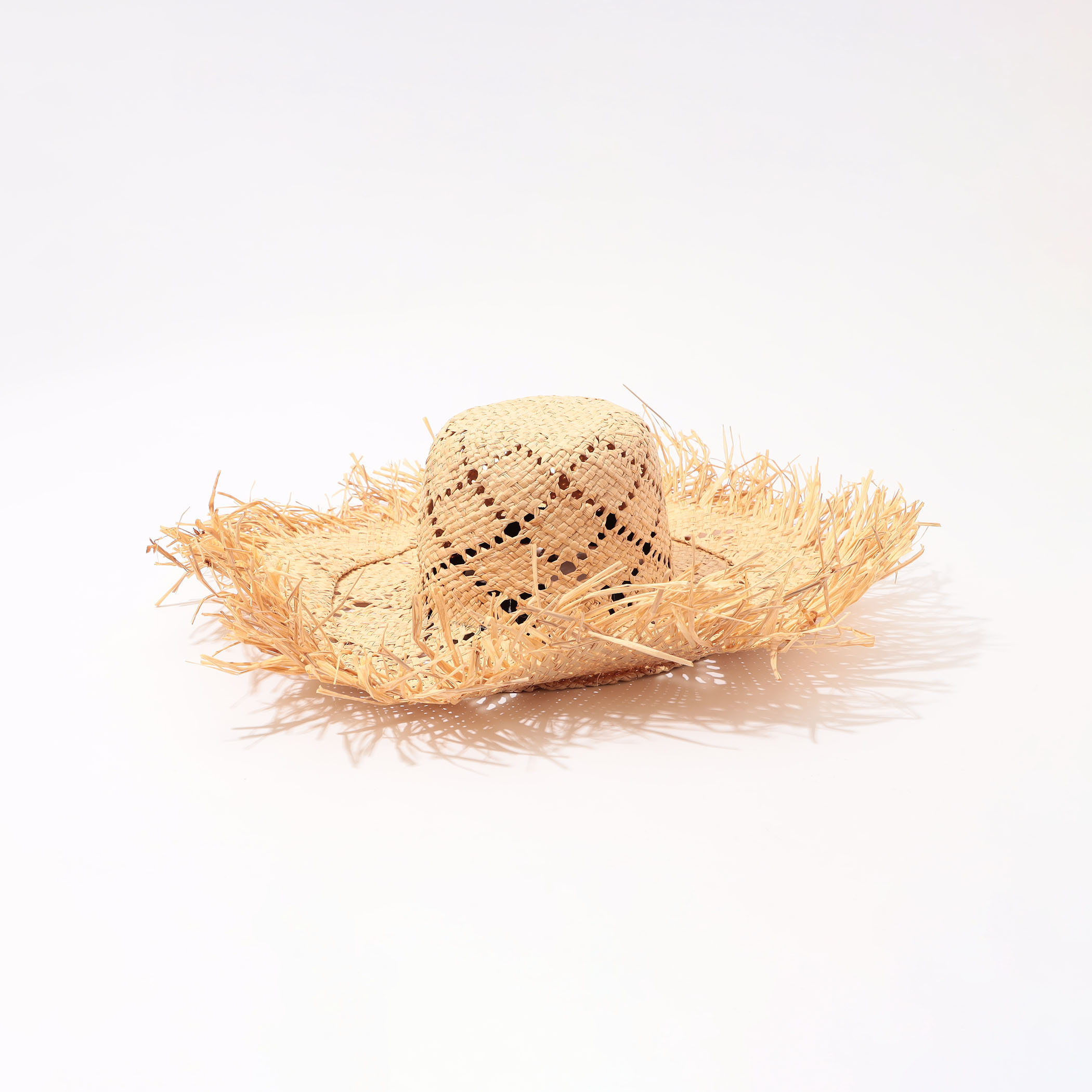 KIJIMA TAKAYUKI RAFFIA ARGYLE WIDE BRIM HAT ラフィアハット