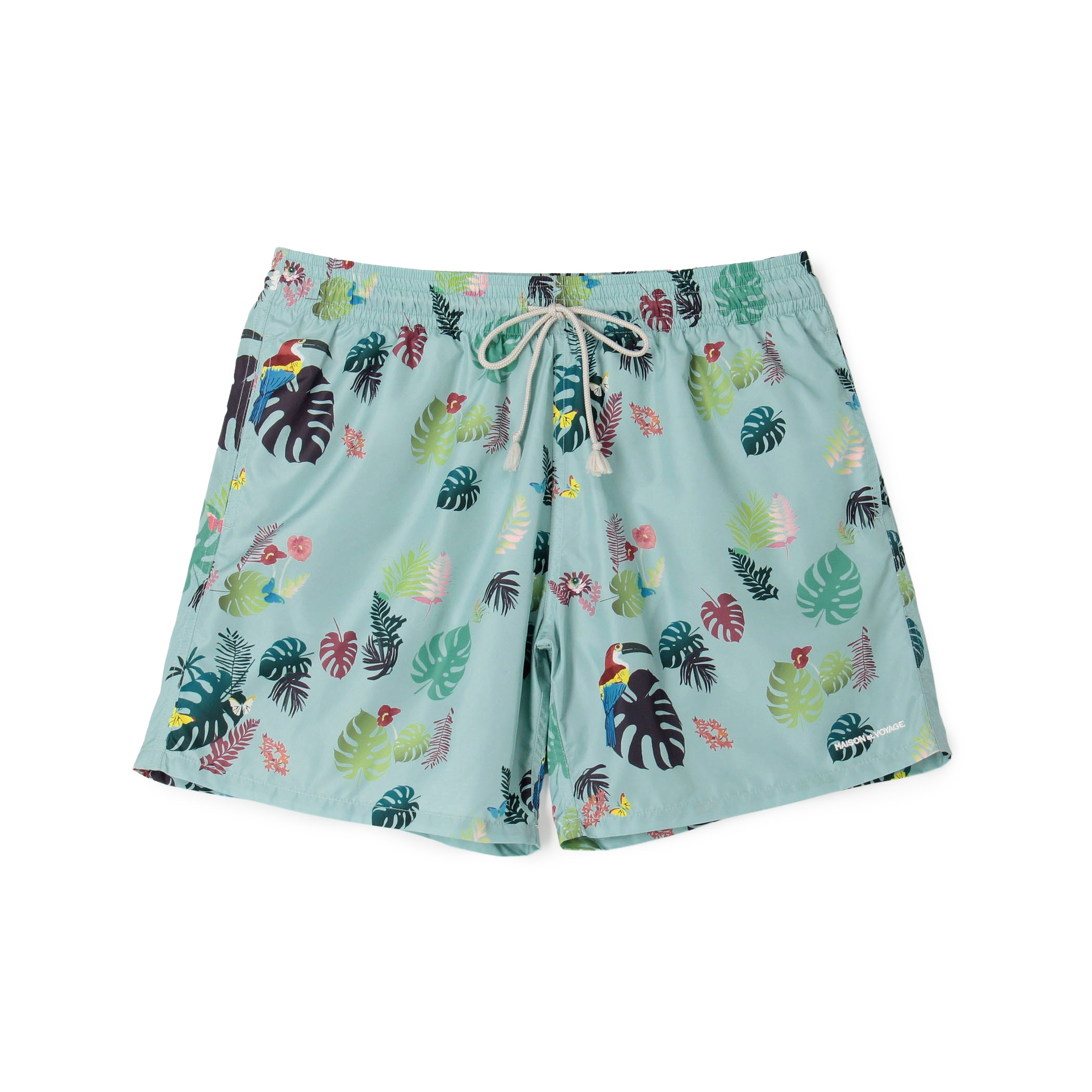 ポリエステル トロピカルプリント スイムショーツ