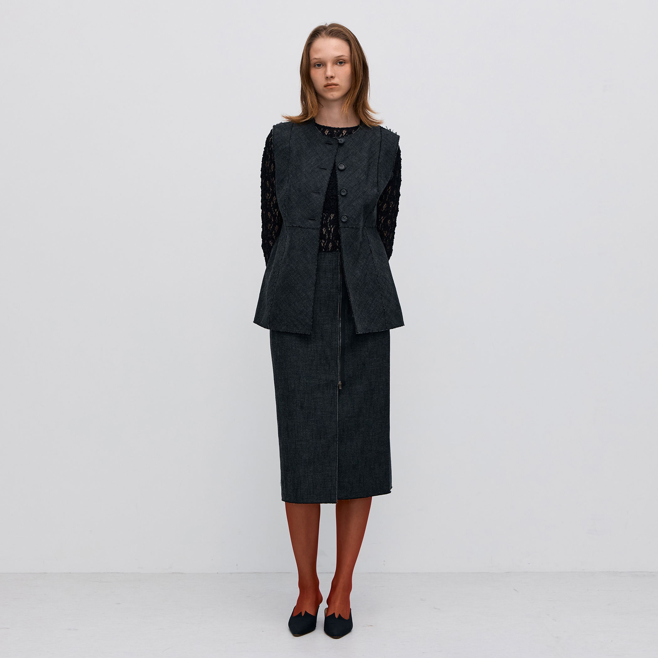 ヘリンボーンツイード タイトスカート｜トゥモローランド 公式通販