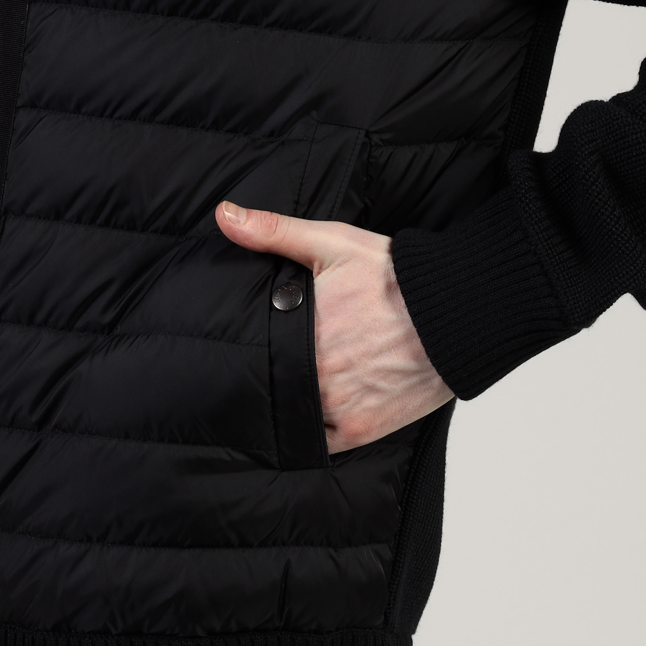 MONCLER CARDIGAN TRICOT ニットコンビダウンブルゾン