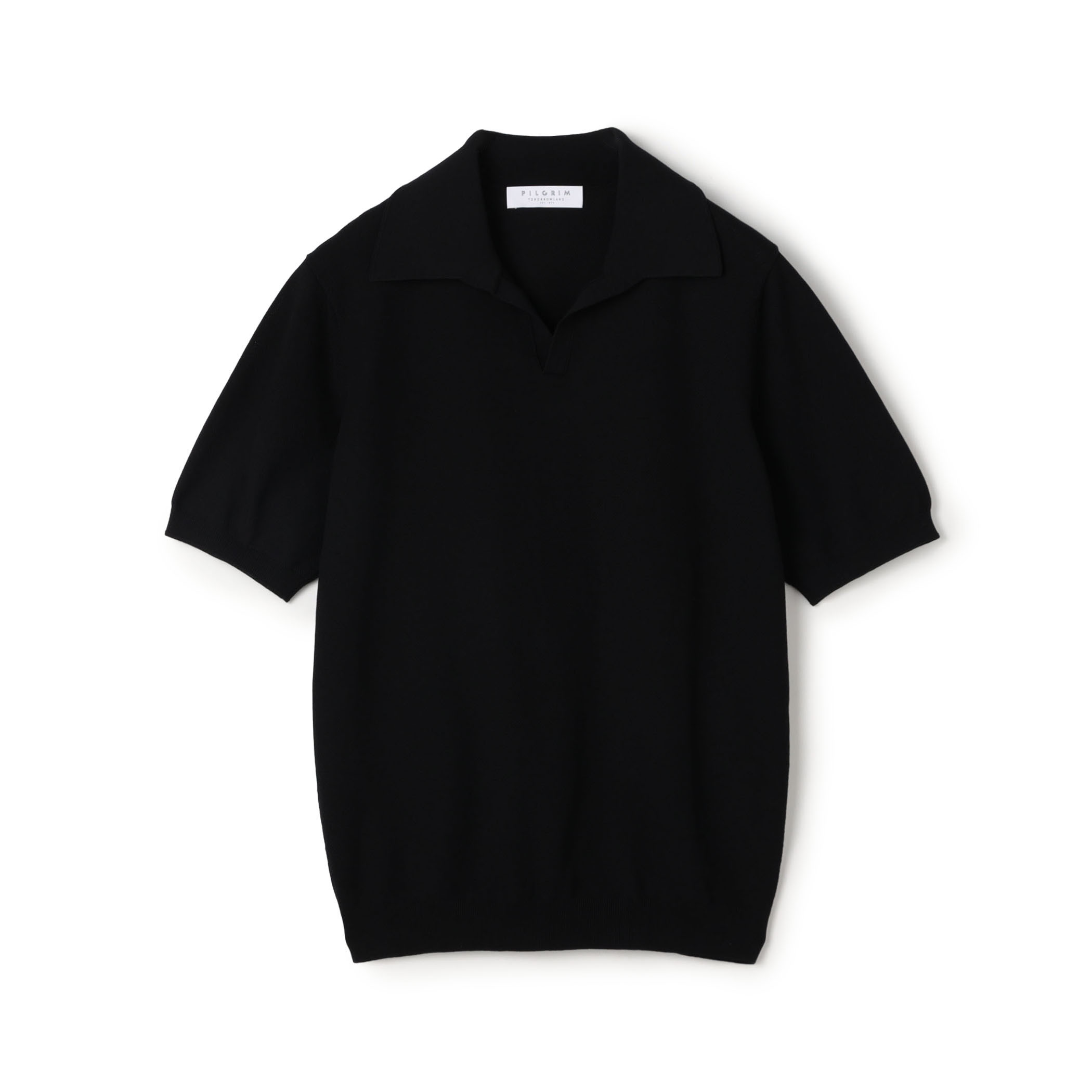 コットンメッシュ スキッパーニット