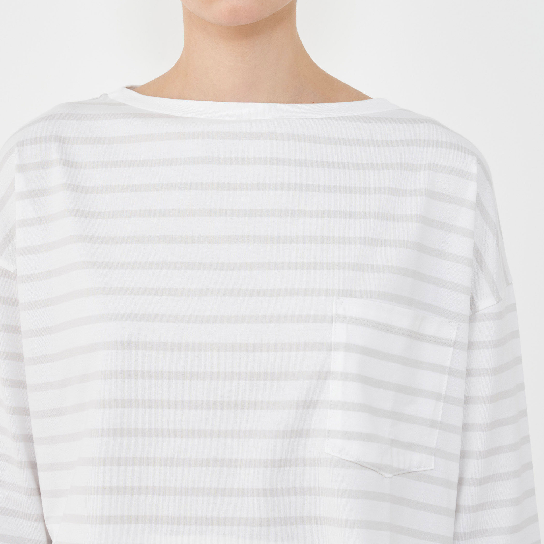 【GALERIE VIE】ファインコットンボーダー ビックTシャツ ファインコットンボーダー ビックTシャツ｜トゥモローランド