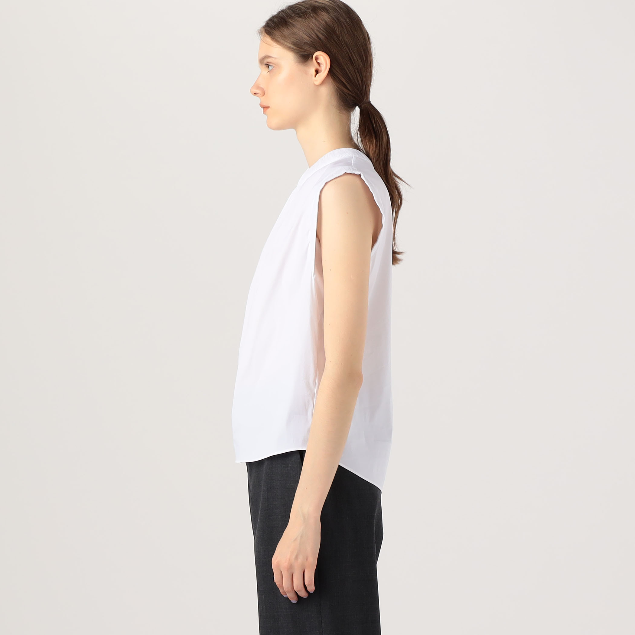 ANAYI｜ストレッチブロードアシメ ブラウス | Rakuten Fashion