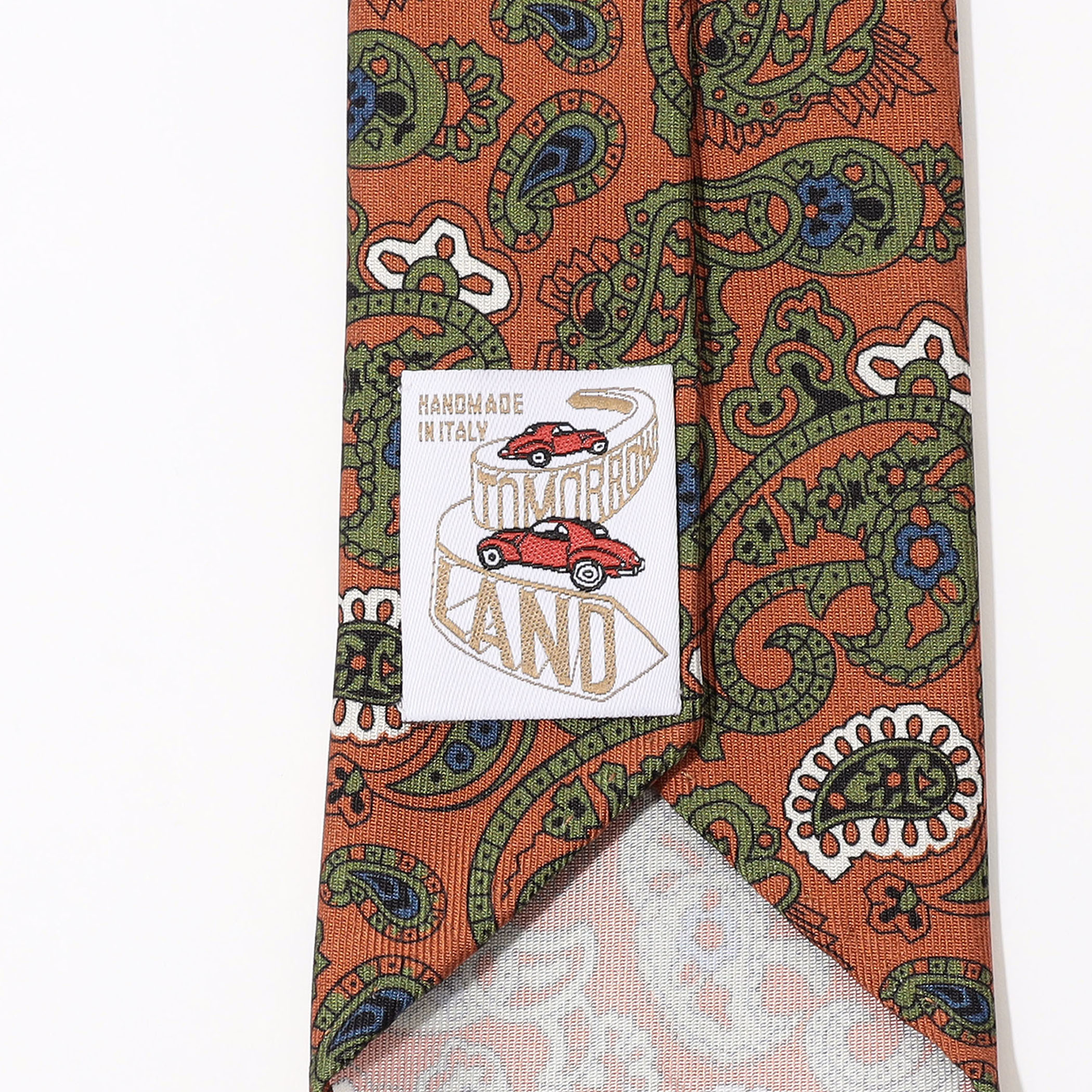 TOMORROWLAND MADE IN ITALY シルクプリント ペイズリー柄ネクタイ