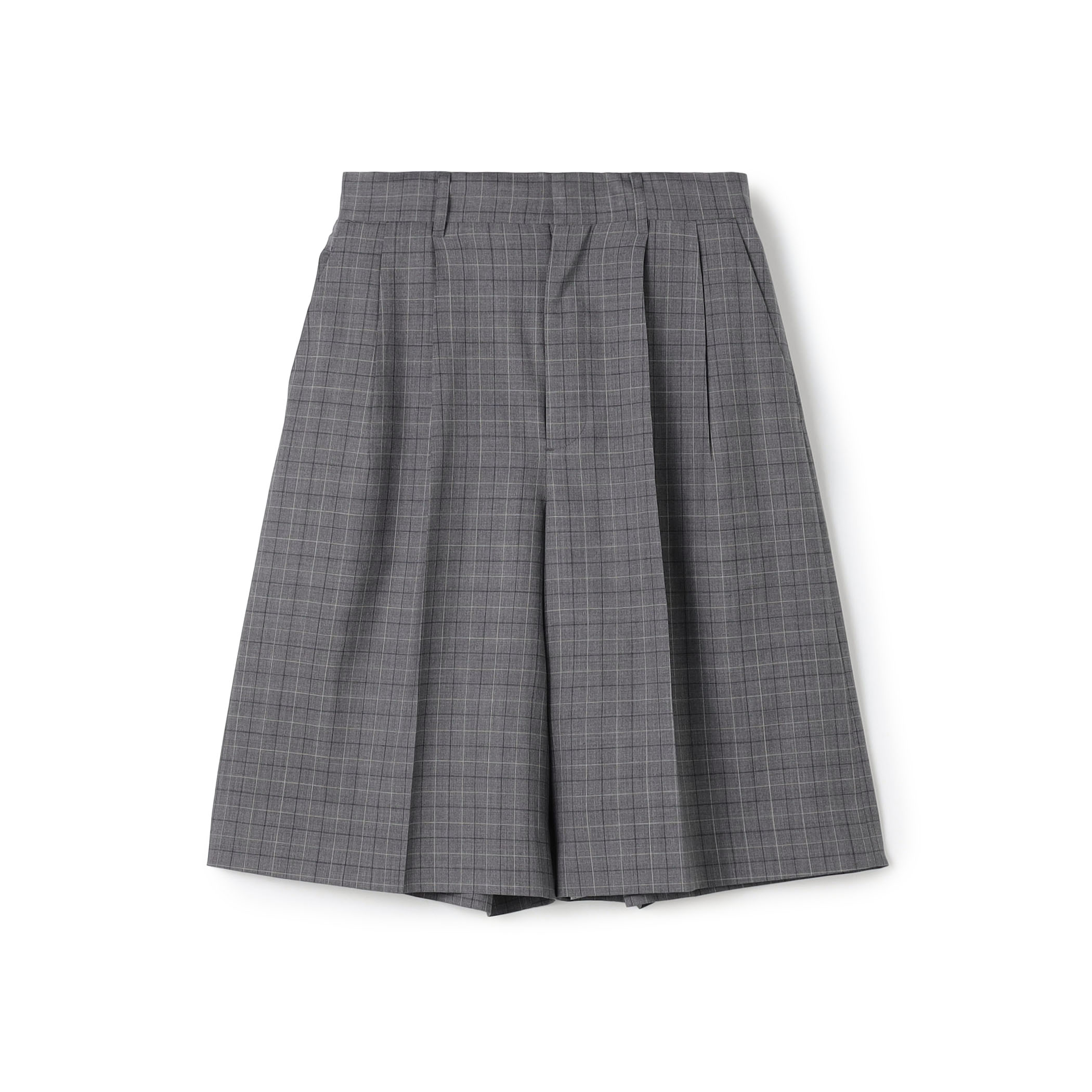 【WEB先行予約】Super120'sウォッシャブルウール タックショートパンツ