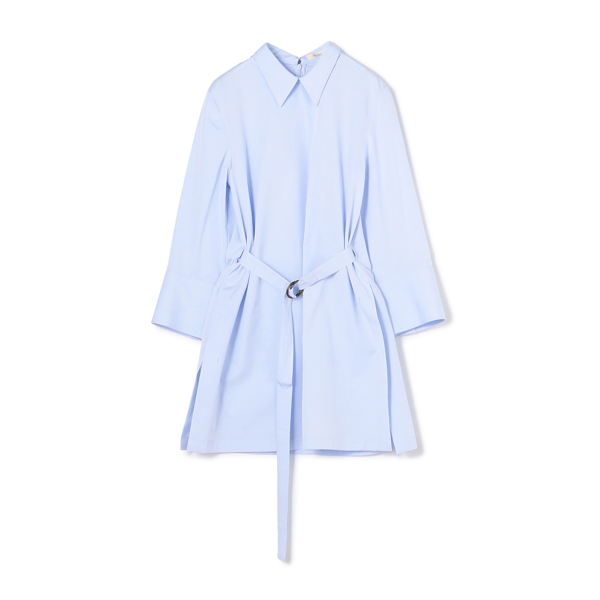 コンパクトコットン ウィングカラーチュニックブラウス