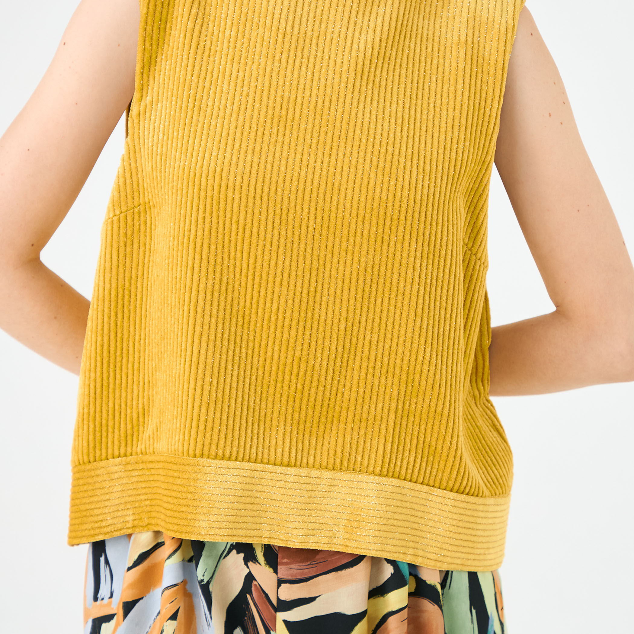 トゥモローランド BALLSEY ラメコーデュロイ トップス ブラウン タグ付き ラメコーデュロイ フロンタブルトップス｜トゥモローランド 公式通販