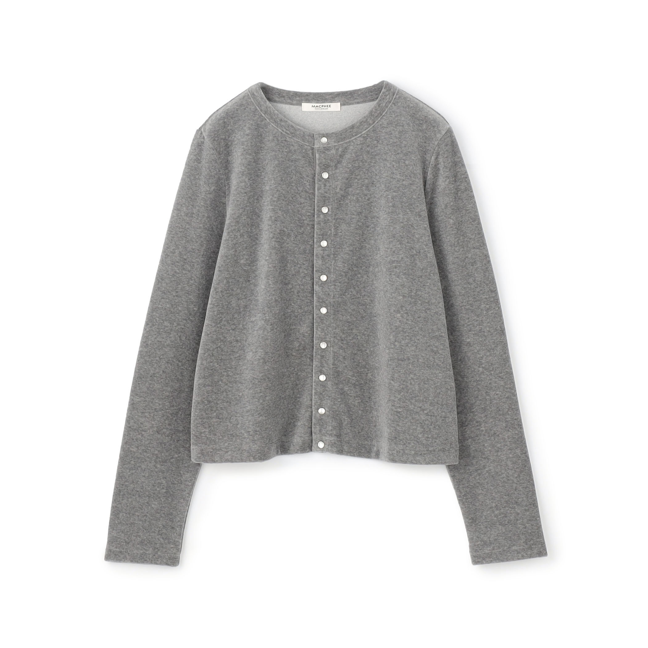 一部追加予約】コットンポリエステルベロア クルーネック