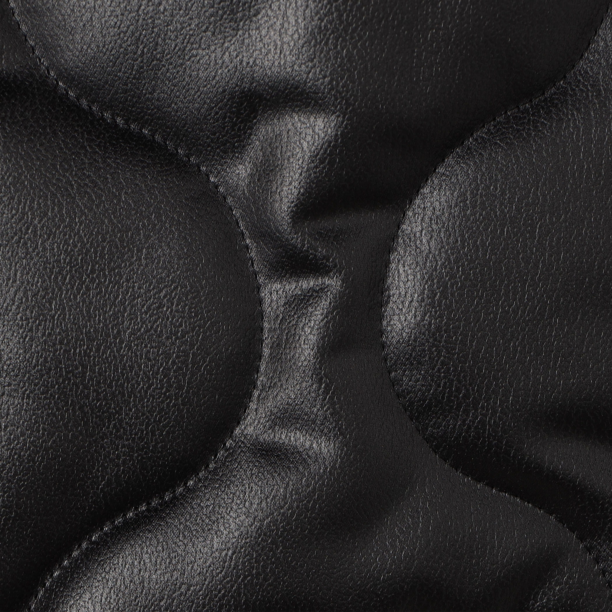 HYKE FAUX LEATHER QUILTED CROPPED VEST フェイクレザー キルトベスト