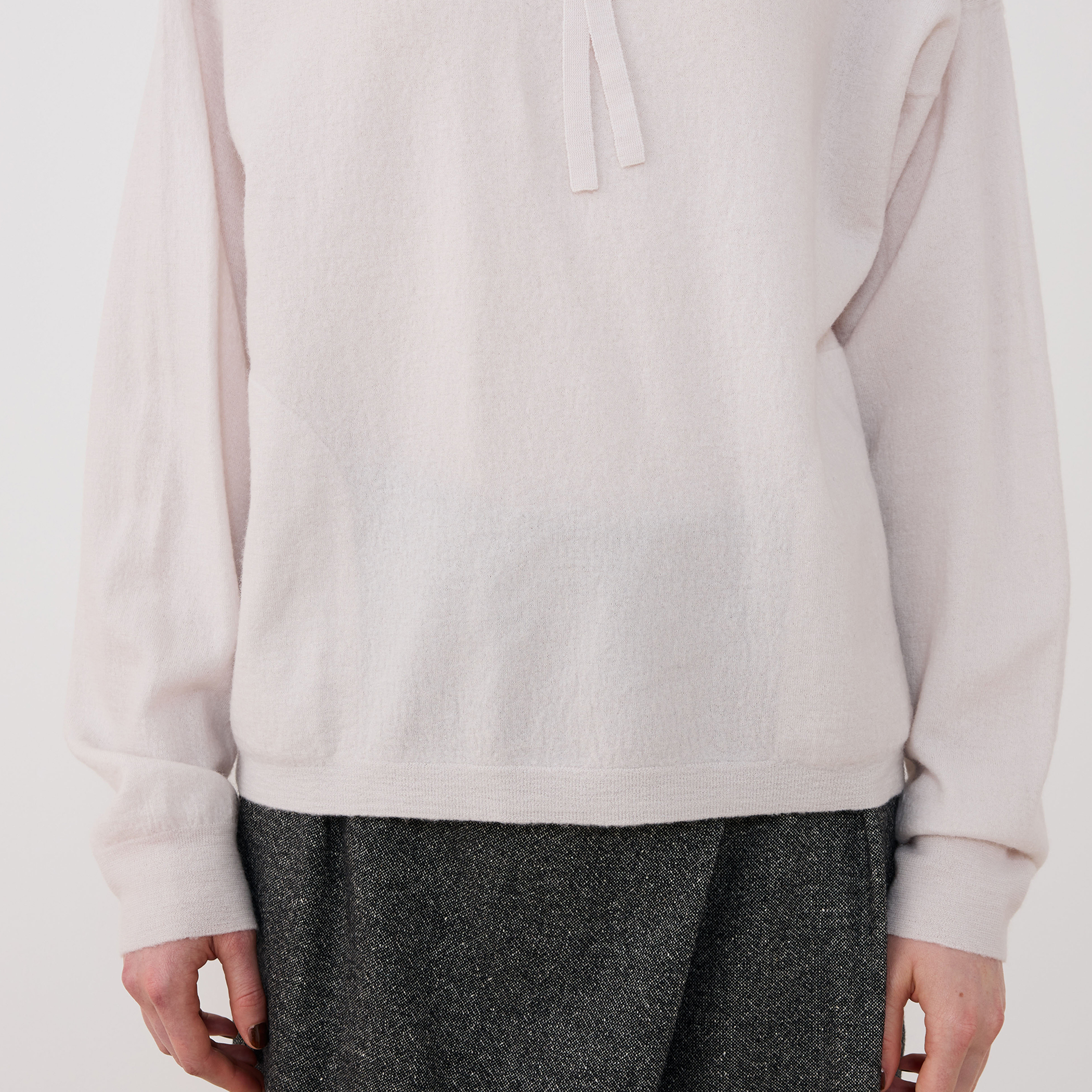 GALERIE VIE フード　ニット　フーデッドプルオーバー グレージュ GALERIE VIE フード ニット フーデッドプルオーバー グレージュ