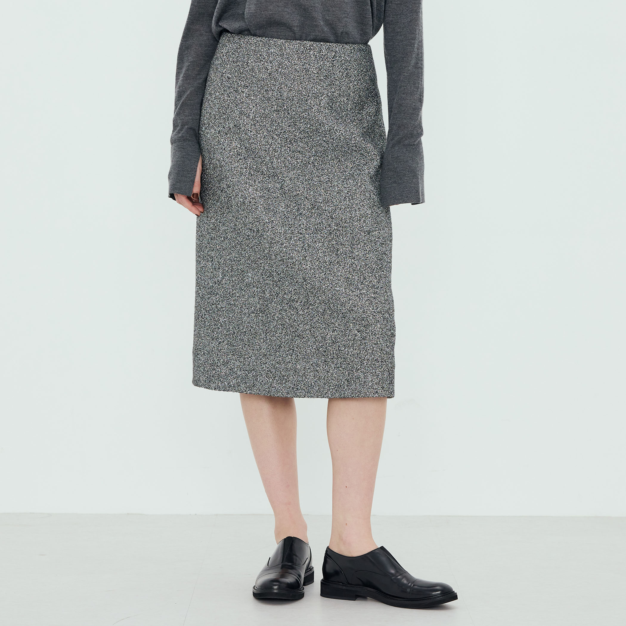 シャイニーツイード ペンシルスカート｜トゥモローランド 公式通販