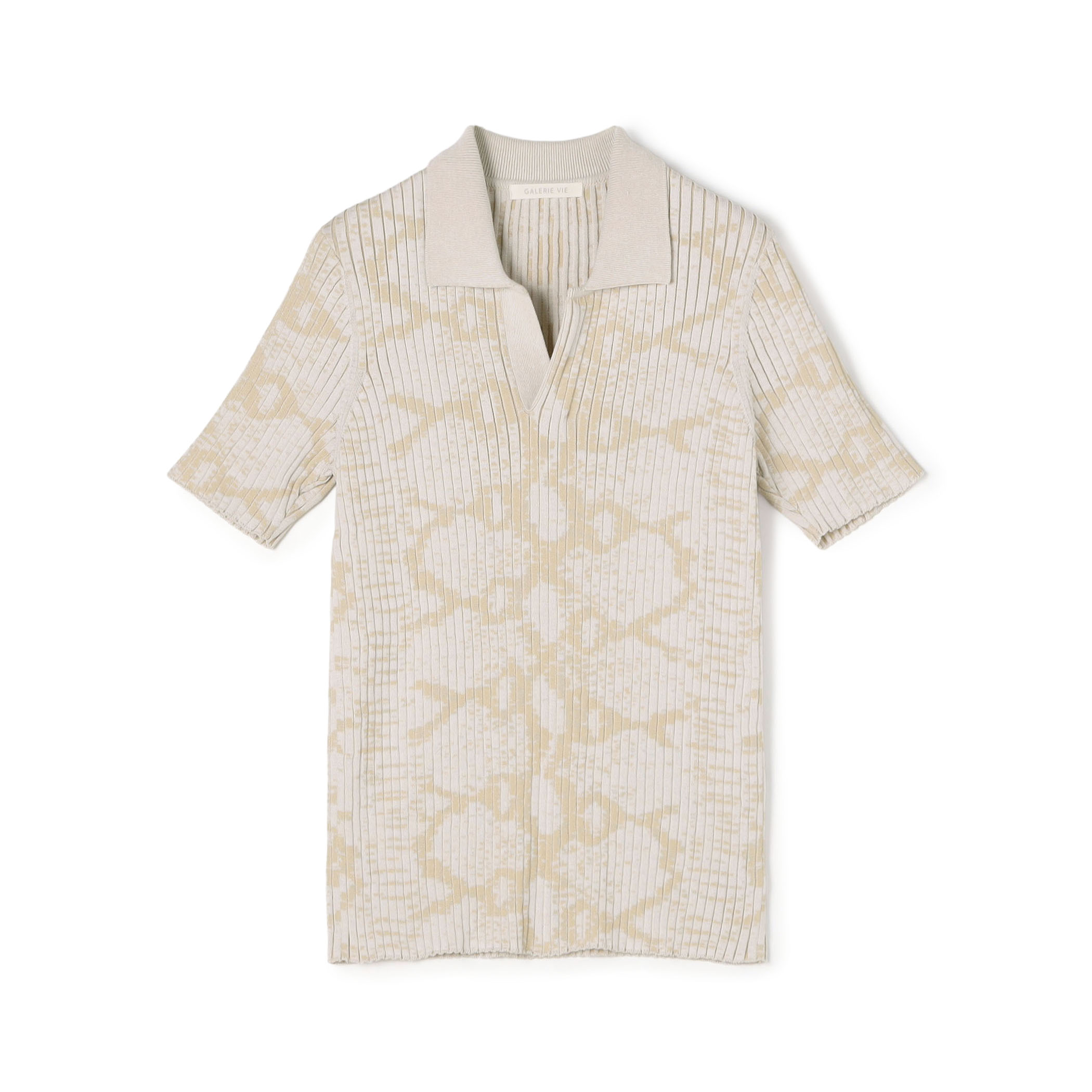 コットンリブスネーク ポロカラープルオーバー