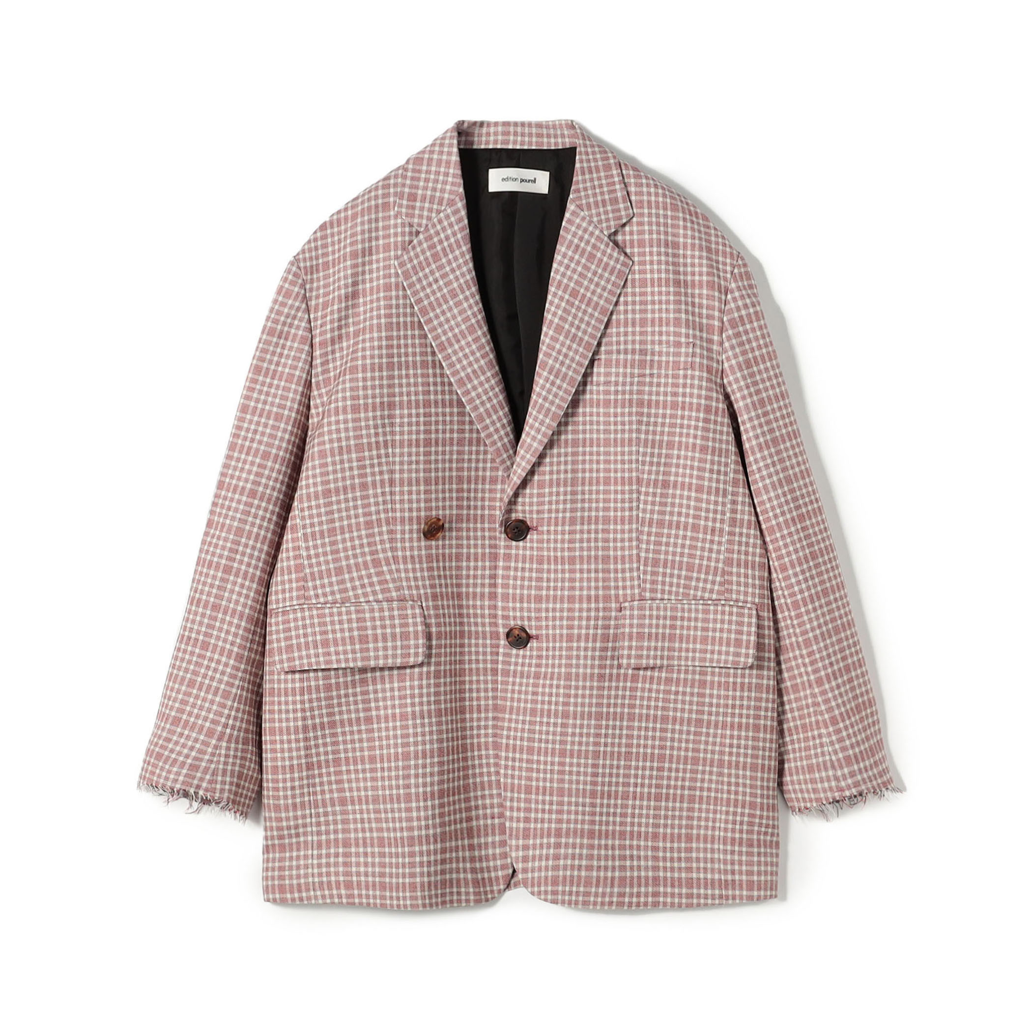 edition pourell ウールマルチチェック ジャケット