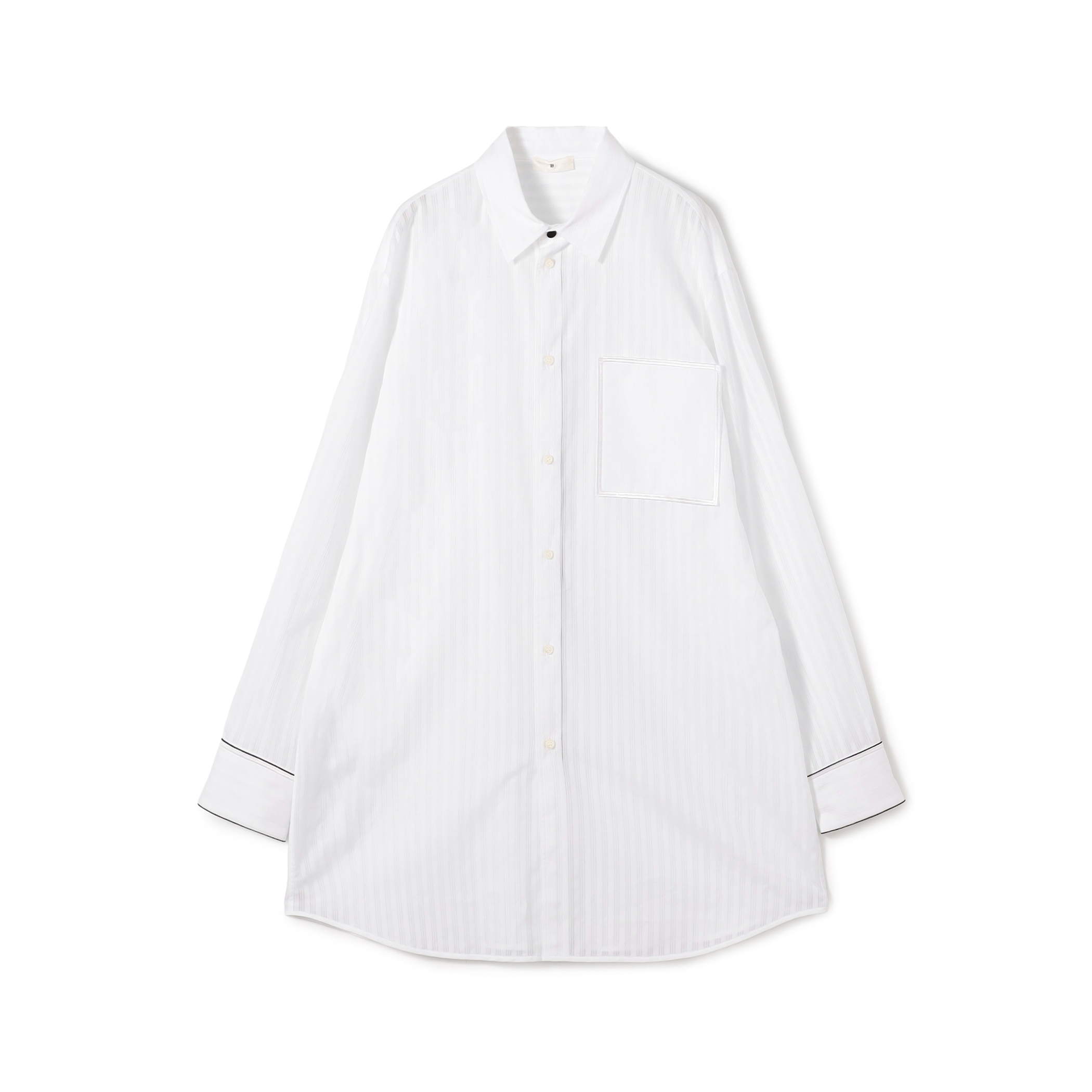 TOMORROWLAND .B コットン シャドーストライプ ロングシャツ