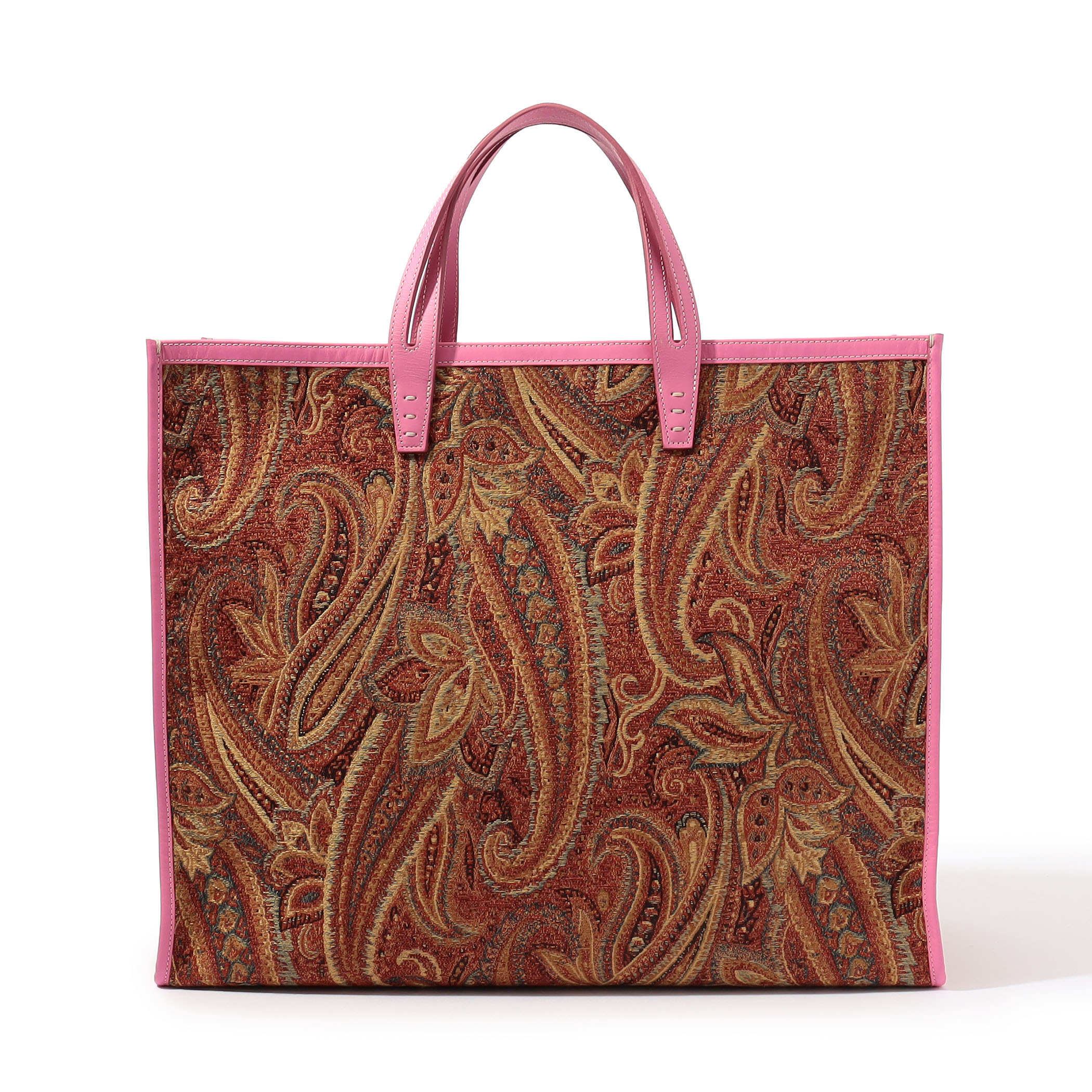 A VACATION TANK ORANGE PAISLEY トートバッグ