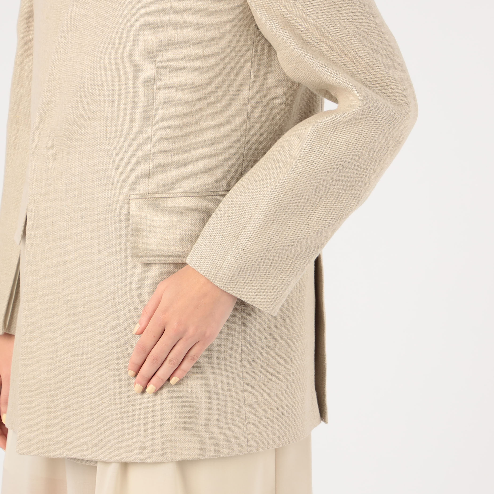 HYKE LINEN DOUBLE JACKET ジャケット｜トゥモローランド 公式通販