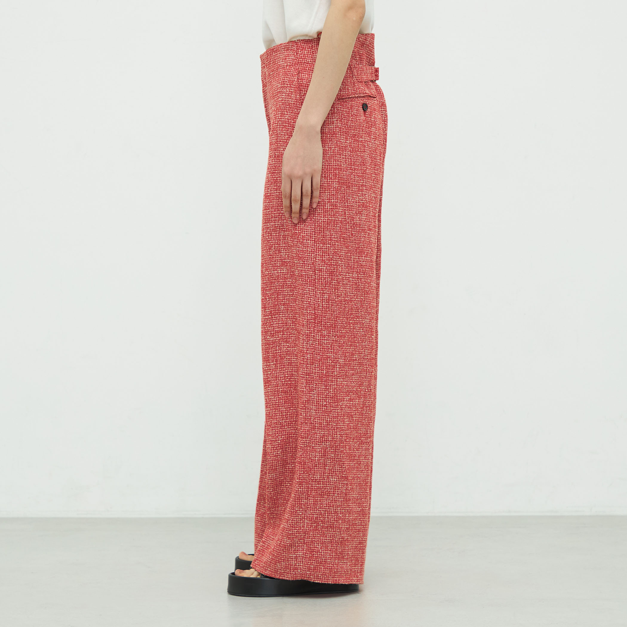 リネンシルクツイード ワイドパンツ｜トゥモローランド 公式通販